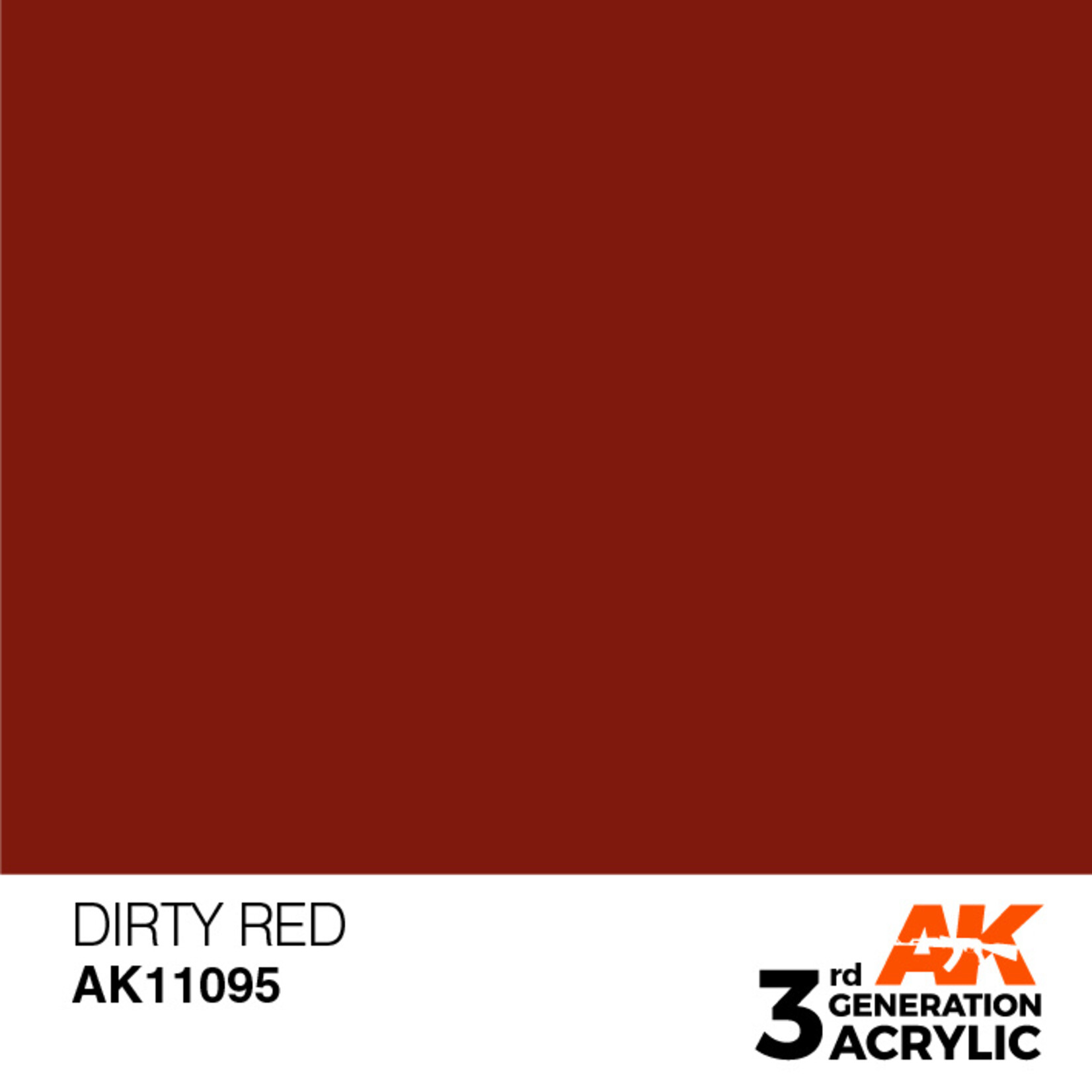 AK Interactive AK 3rd Gen Acrylics: Dirty Red (17ml)