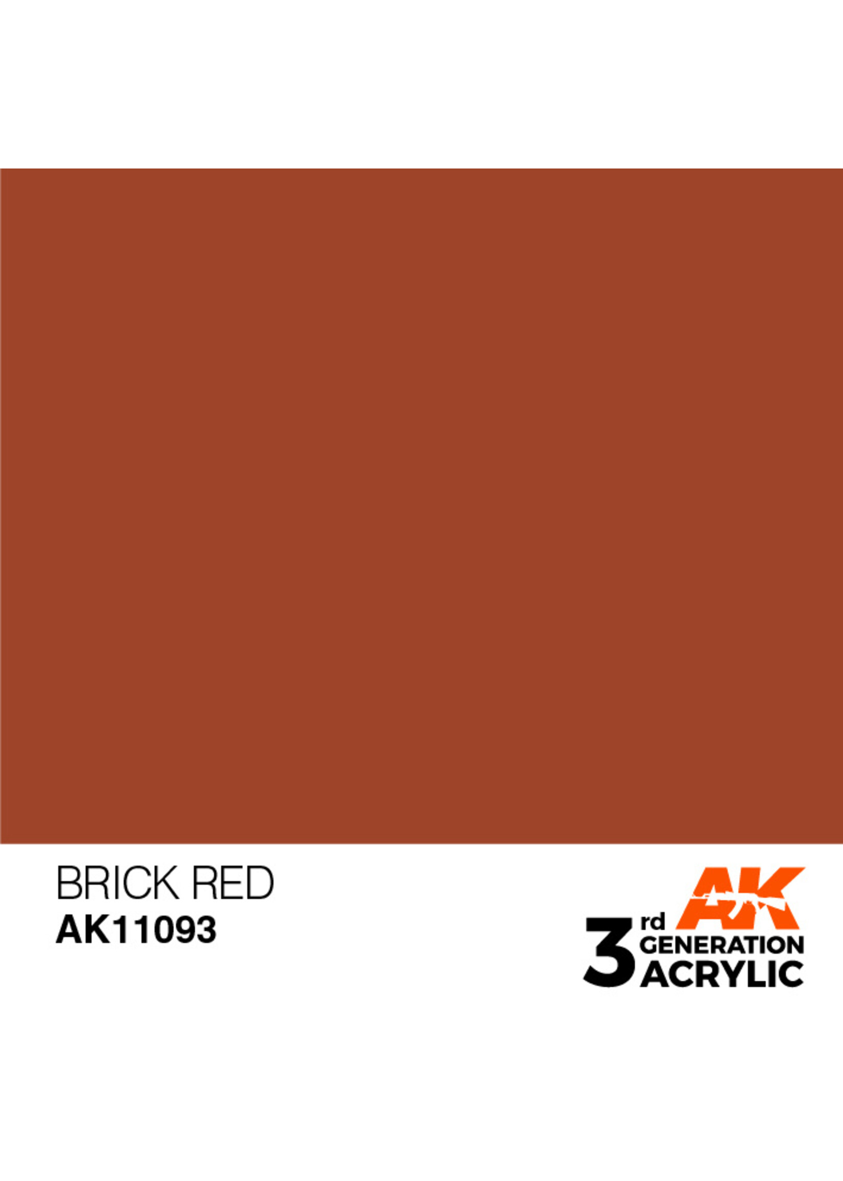 AK Interactive AK 3rd Gen Acrylics: Brick Red (17ml)