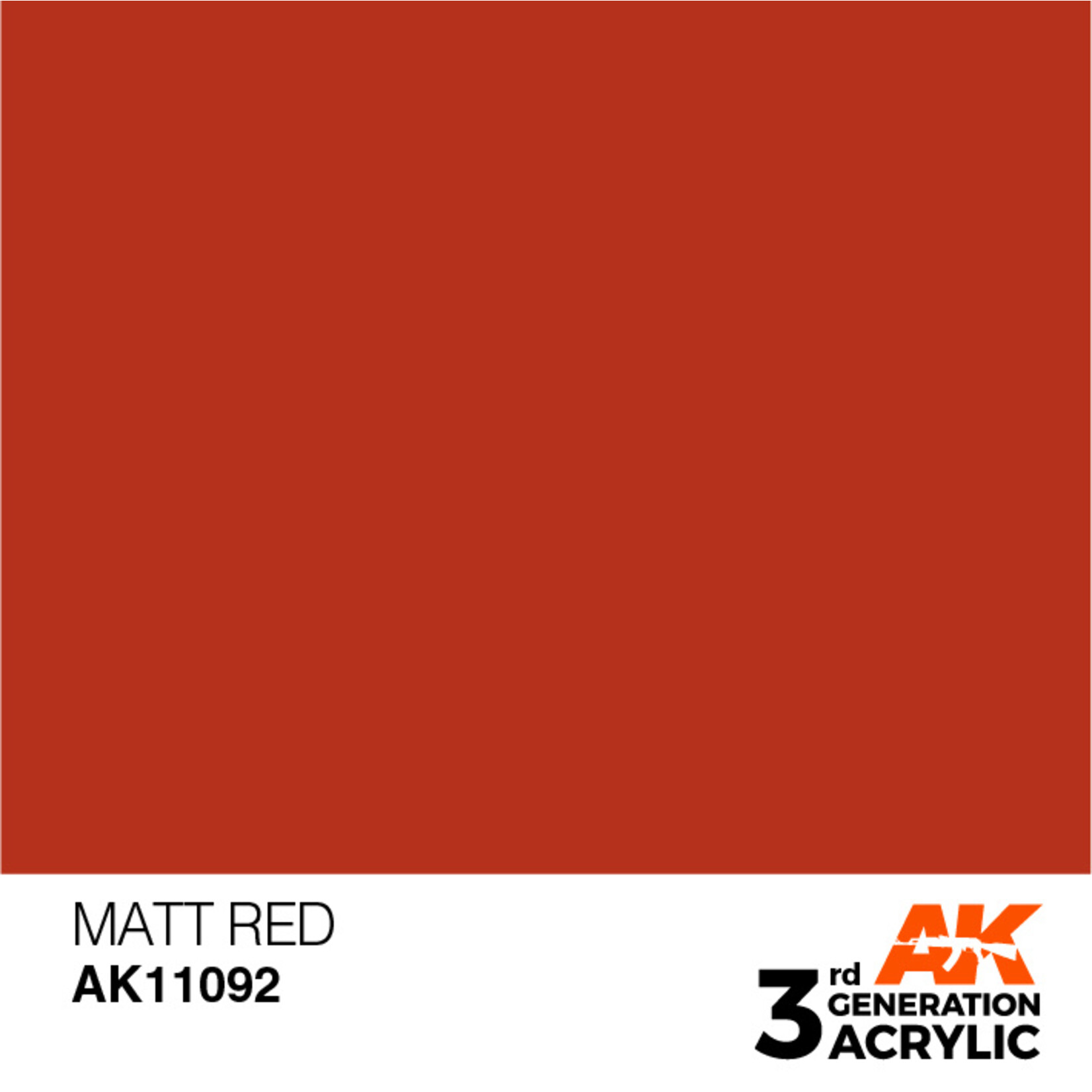 AK Interactive AK 3rd Gen Acrylics: Matt Red (17ml)