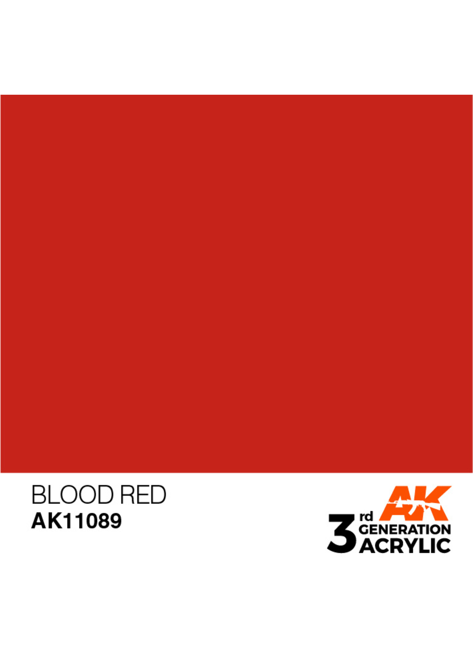 AK Interactive AK 3rd Gen Acrylics: Blood Red (17ml)