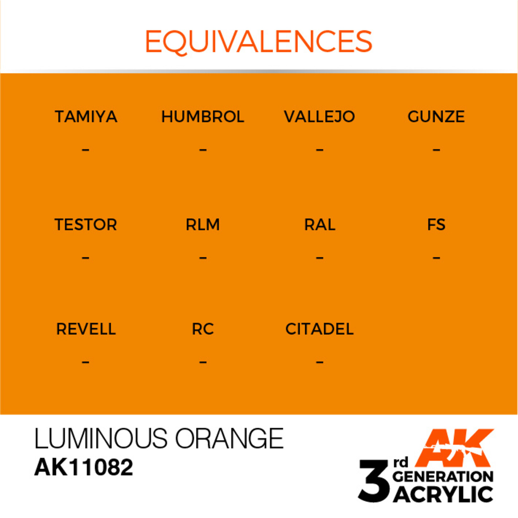 AK Interactive AK 3rd Gen Acrylics: Luminous Orange (17ml)