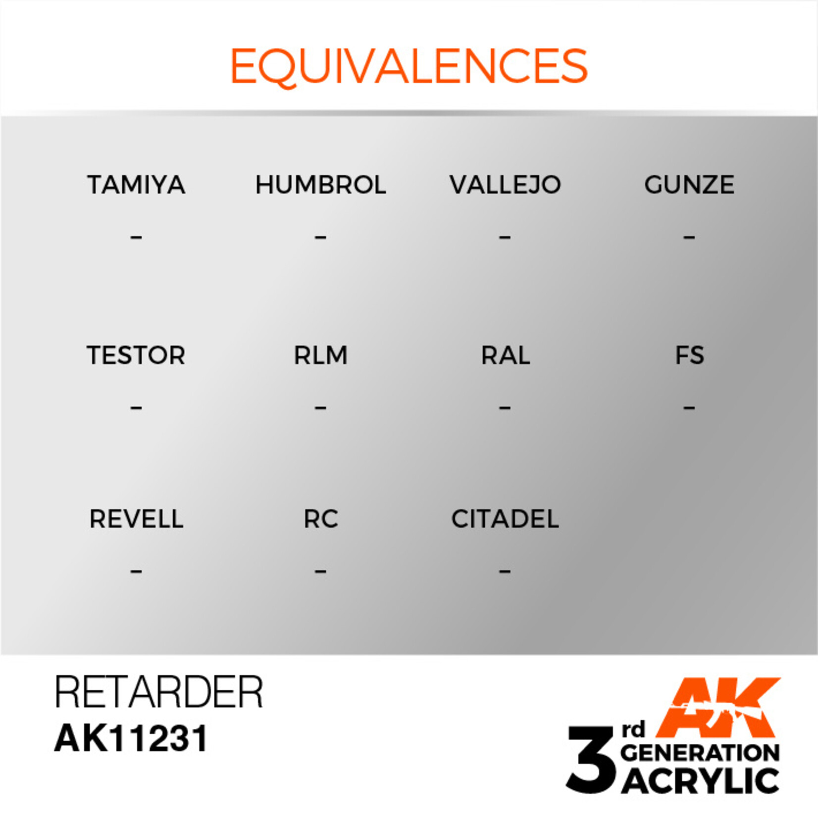 AK Interactive AK 3rd Gen Acrylics: Retarder (17ml)