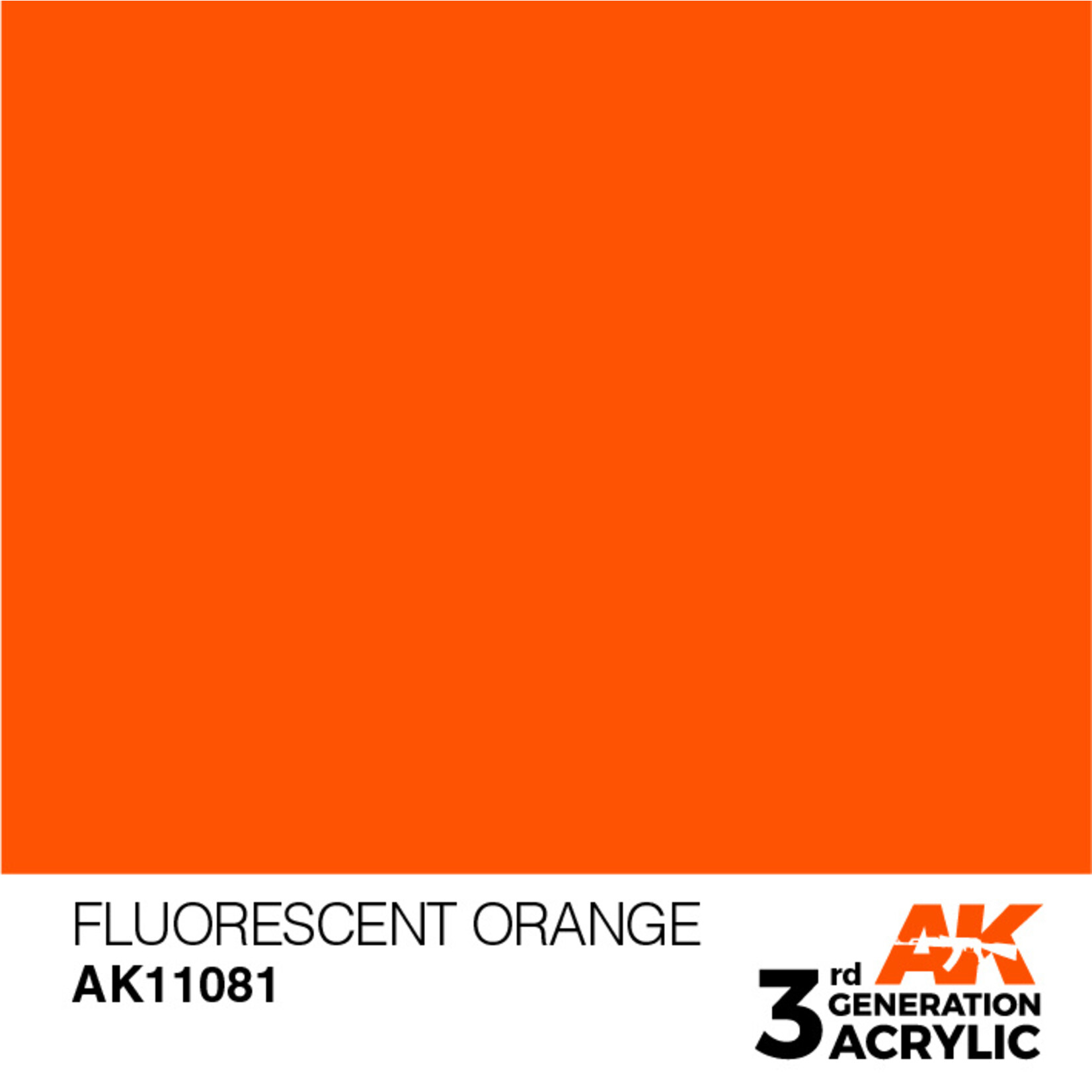 AK Interactive AK 3rd Gen Acrylics: Fluorescent Orange (17ml)