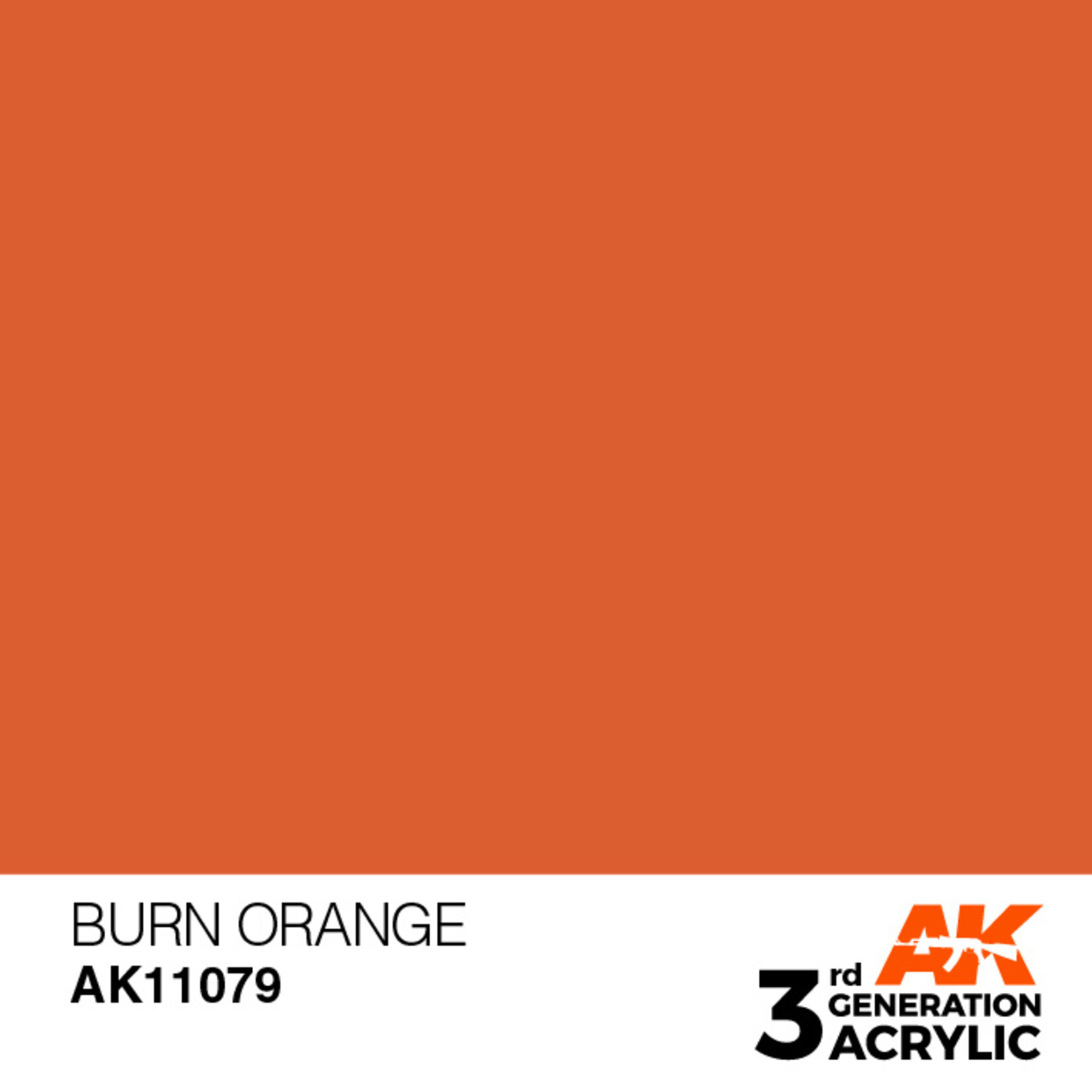 AK Interactive AK 3rd Gen Acrylics: Burn Orange (17ml)