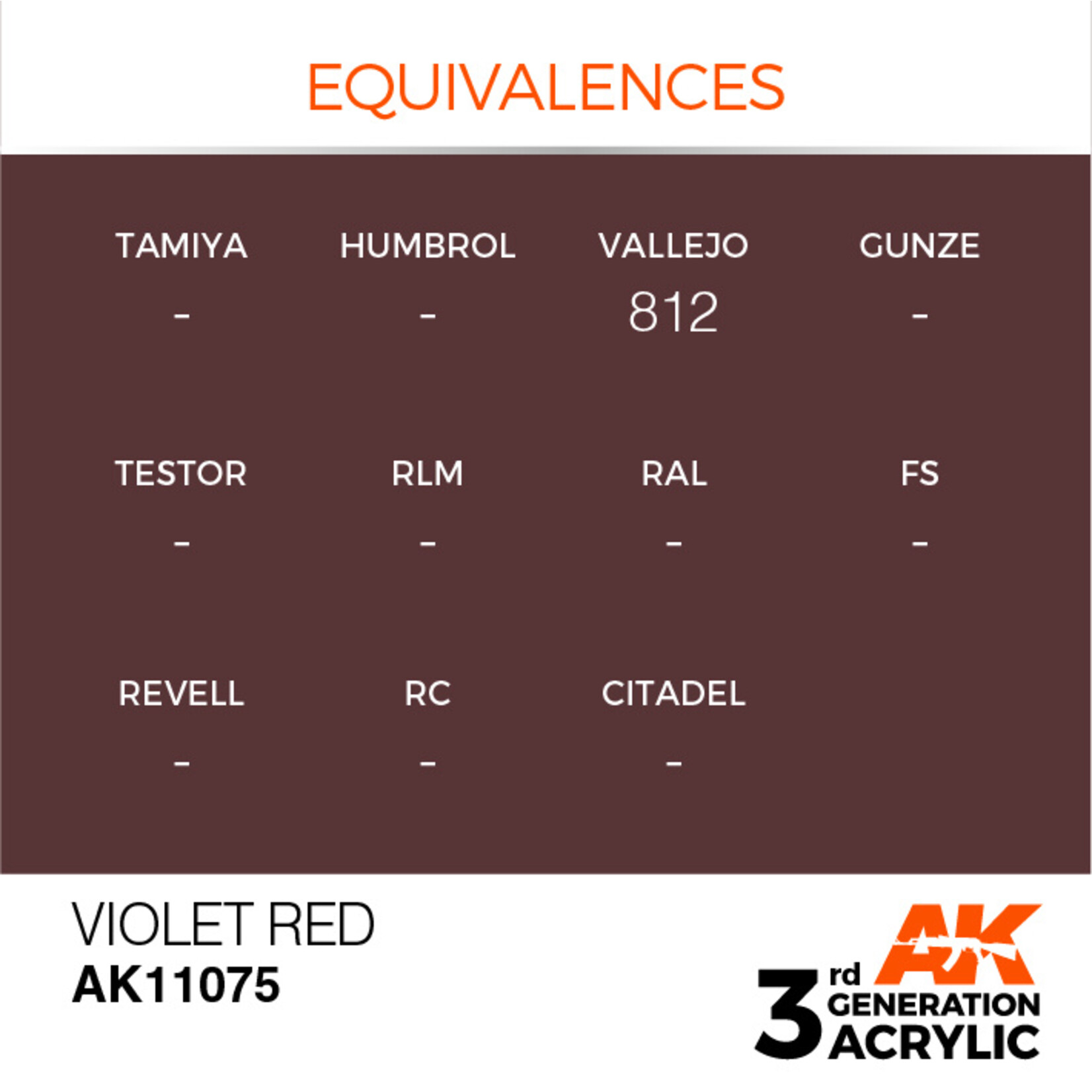 AK Interactive AK 3rd Gen Acrylics: Violet Red (17ml)