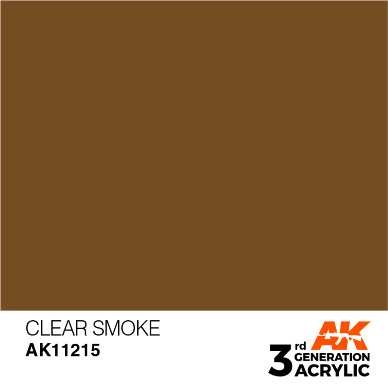 AK Interactive AK 3rd Gen Acrylics: Clear Smoke (17ml)