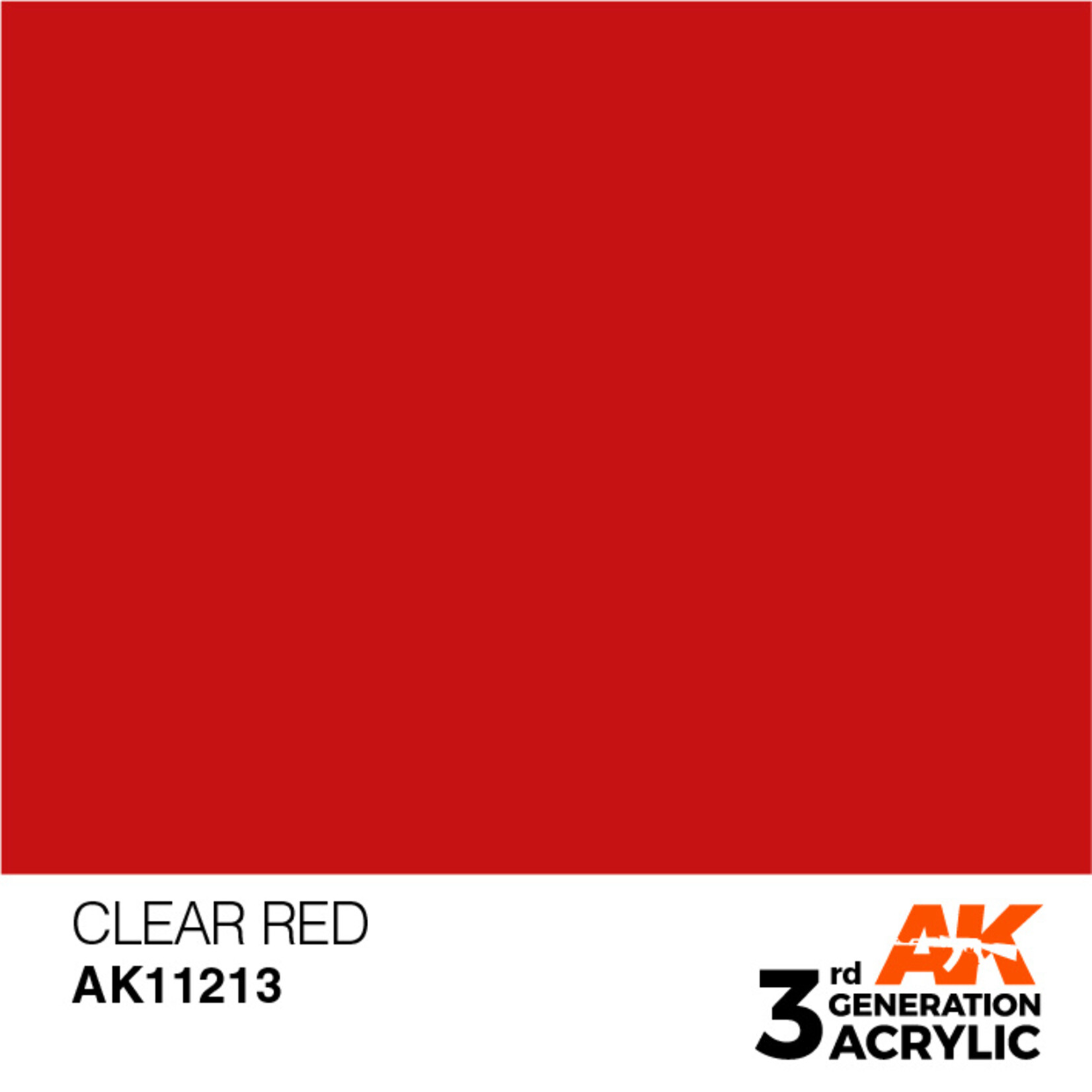 AK Interactive AK 3rd Gen Acrylics: Clear Red (17ml)