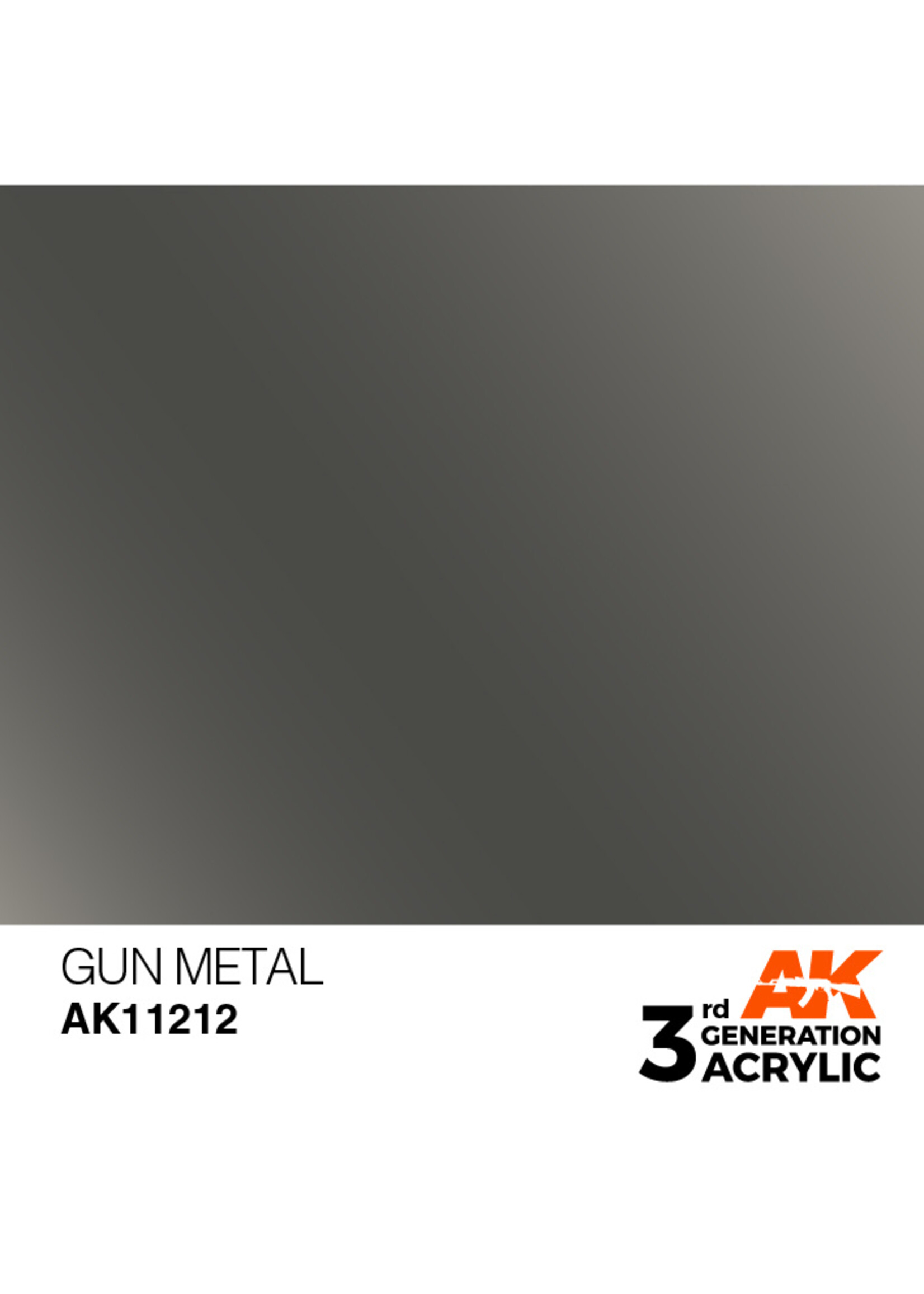 AK Interactive AK 3rd Gen Acrylics: Gun Metal (17ml)