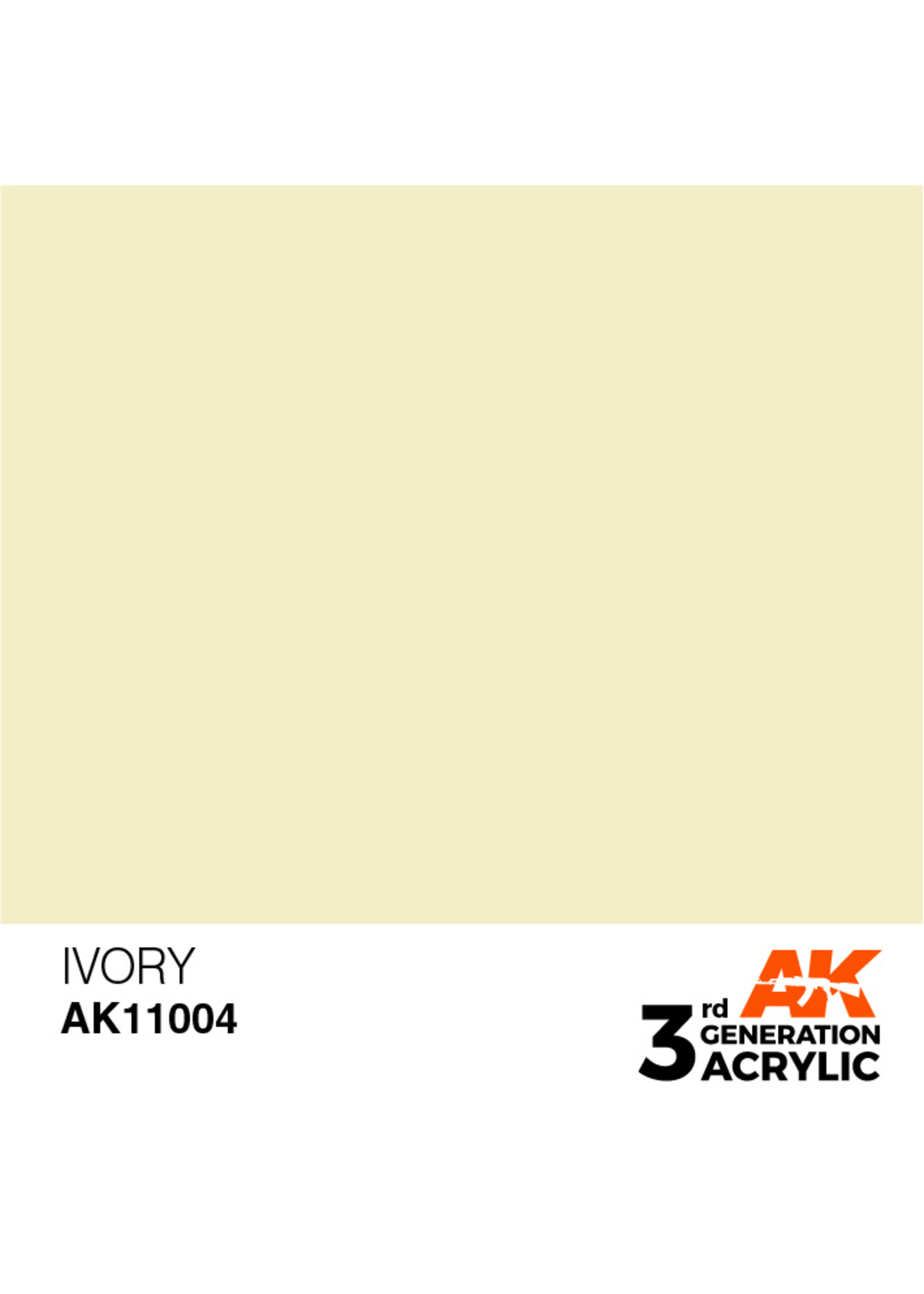 AK Interactive AK 3rd Gen Acrylics: Ivory (17ml)