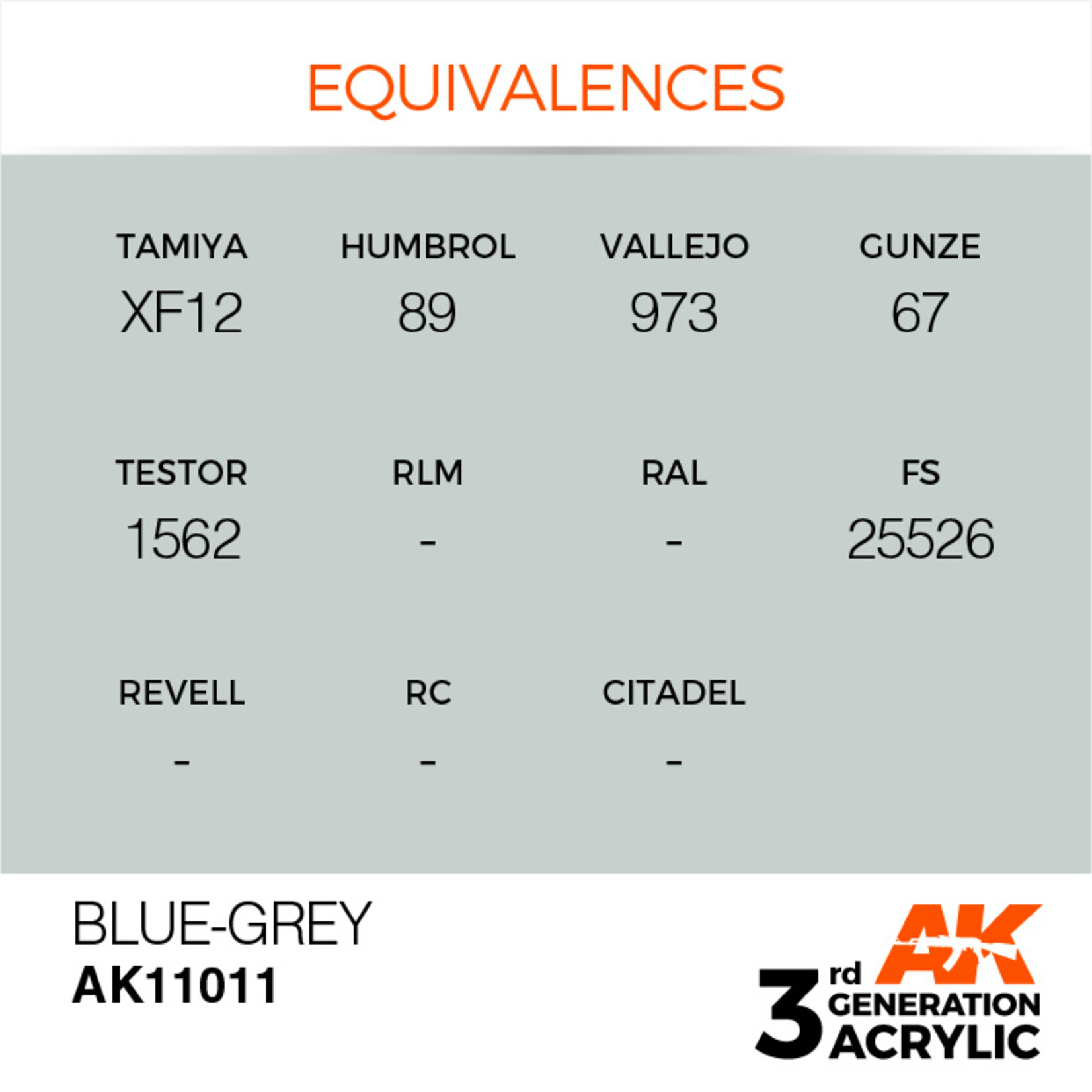 AK Interactive AK 3rd Gen Acrylics: Blue-Grey (17ml)