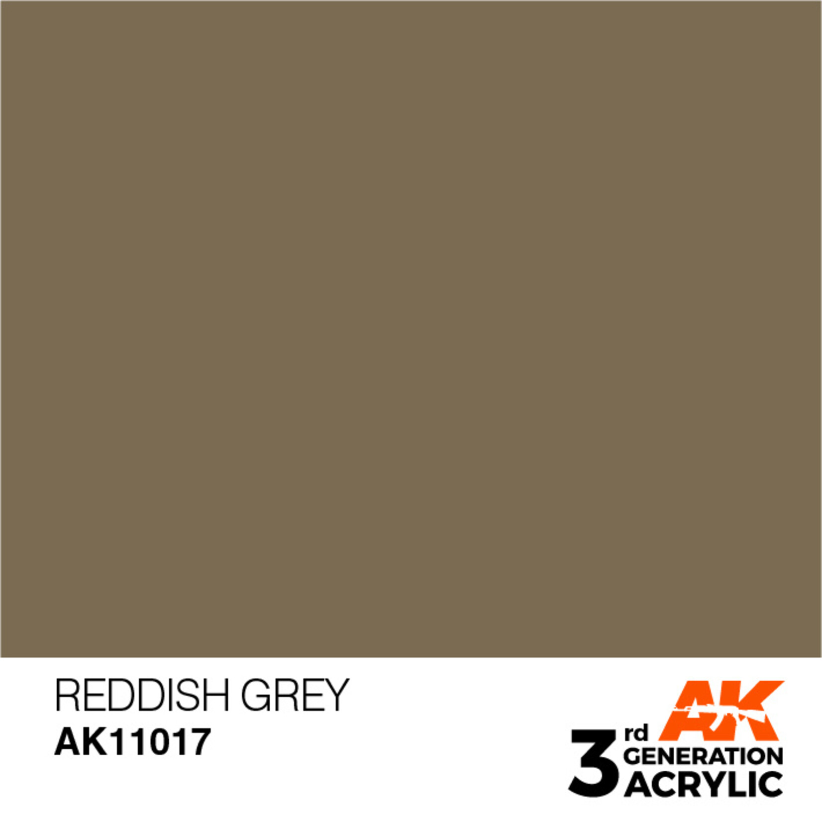 AK Interactive AK 3rd Gen Acrylics: Reddish Grey (17ml)