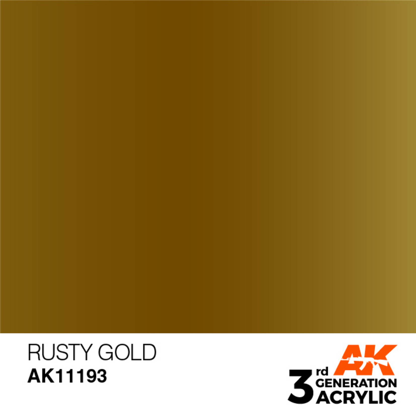 AK Interactive AK 3rd Gen Acrylics: Rusty Gold (17ml)