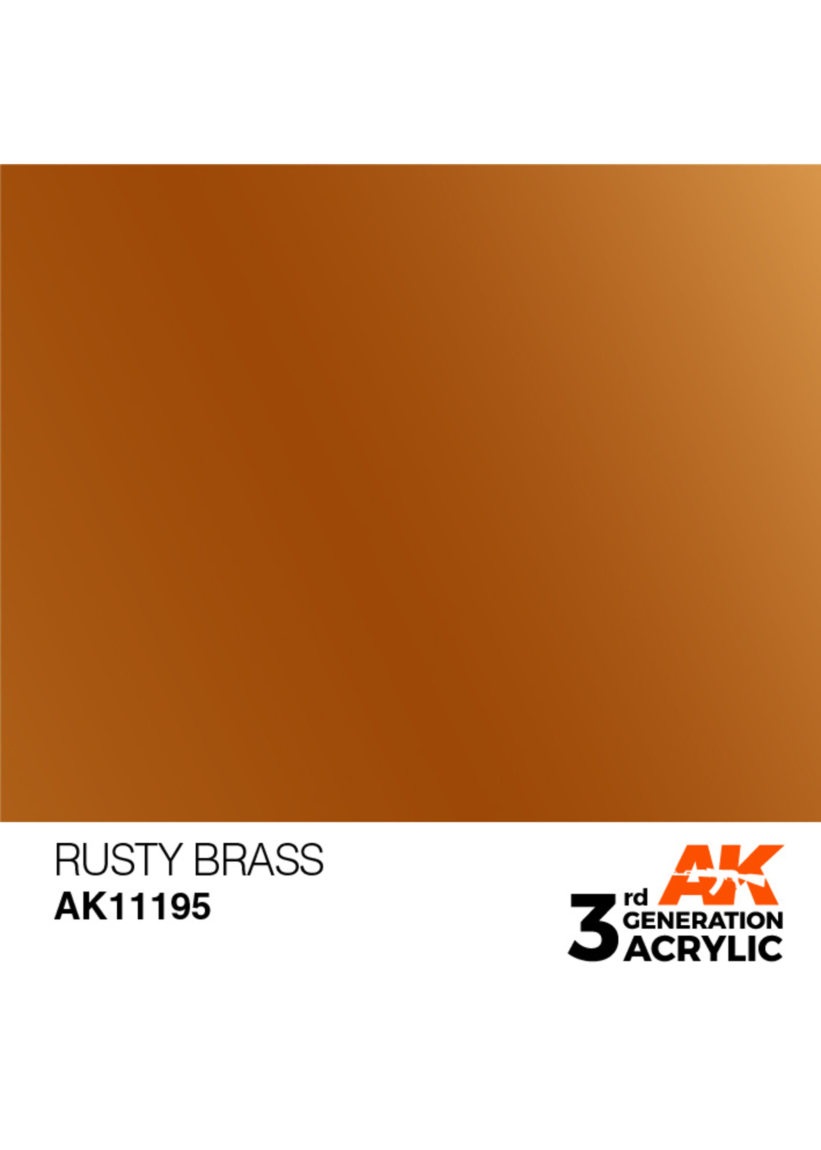 AK Interactive AK 3rd Gen Acrylics: Rusty Brass (17ml)