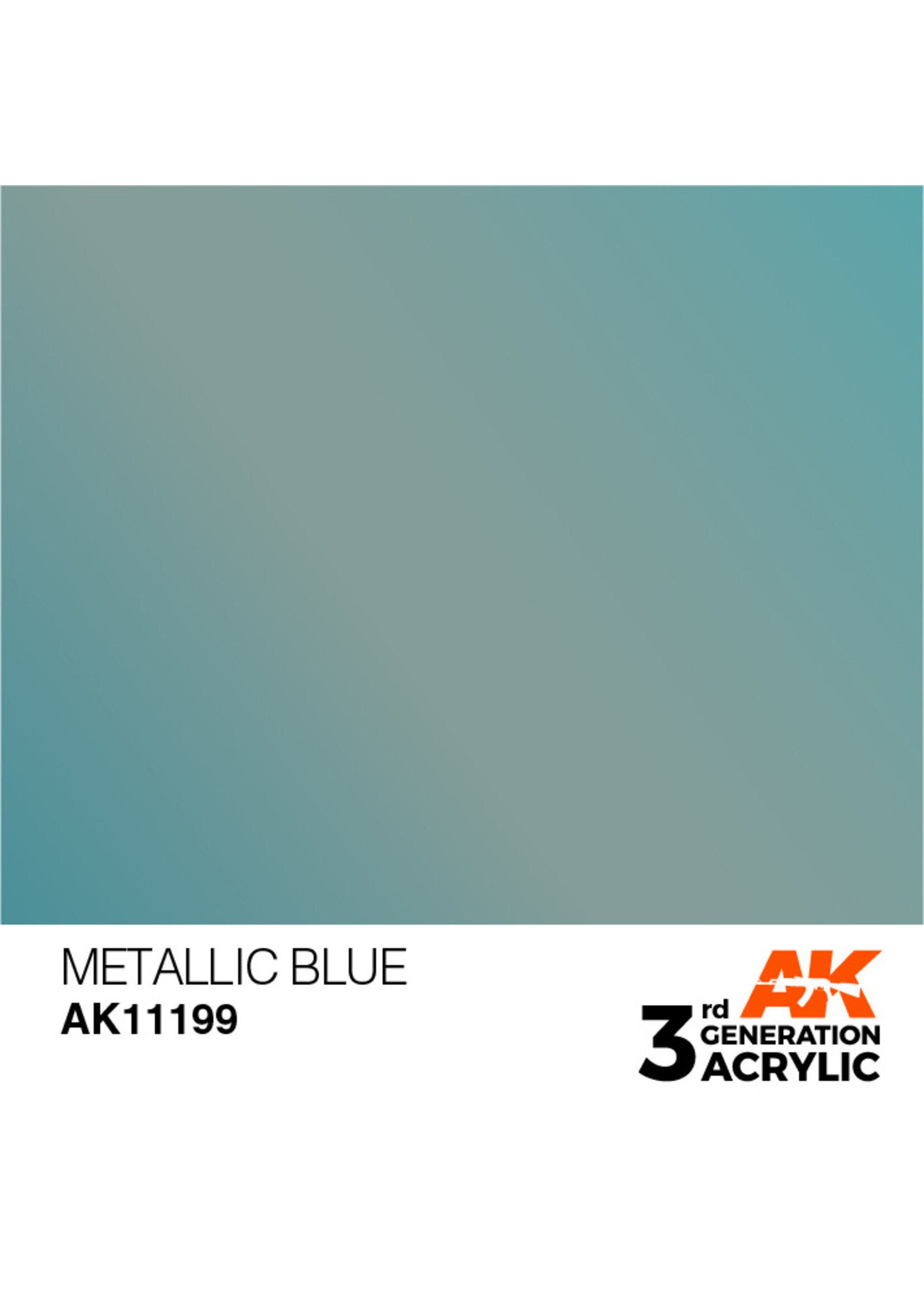 AK Interactive AK 3rd Gen Acrylics: Metallic Blue (17ml)
