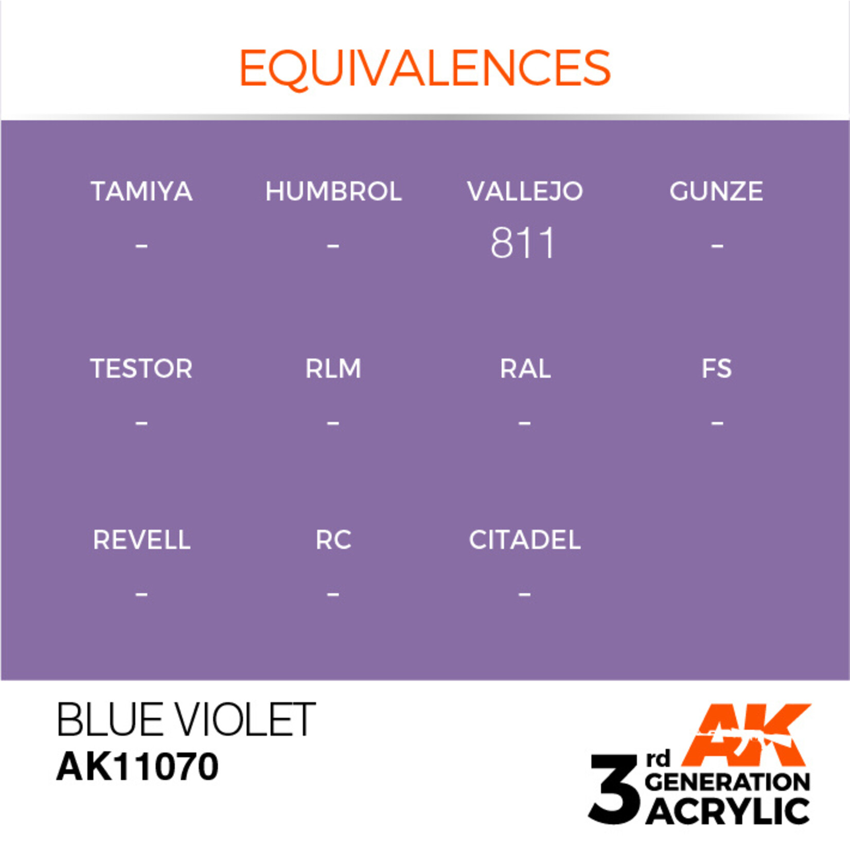 AK Interactive AK 3rd Gen Acrylics: Blue Violet (17ml)