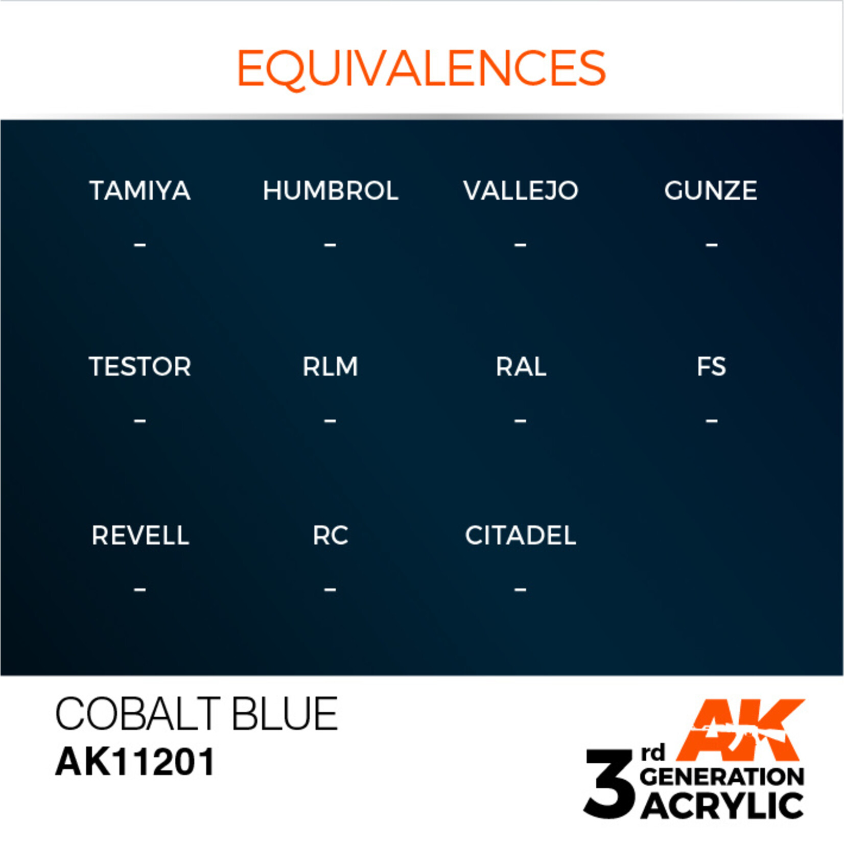 AK Interactive AK 3rd Gen Acrylics: Cobalt Blue (17ml)