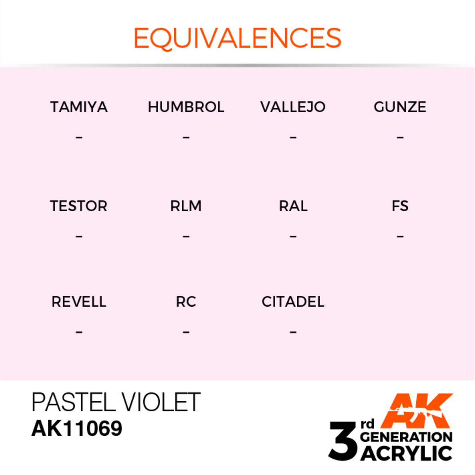 AK Interactive AK 3rd Gen Acrylics: Pastel Violet (17ml)