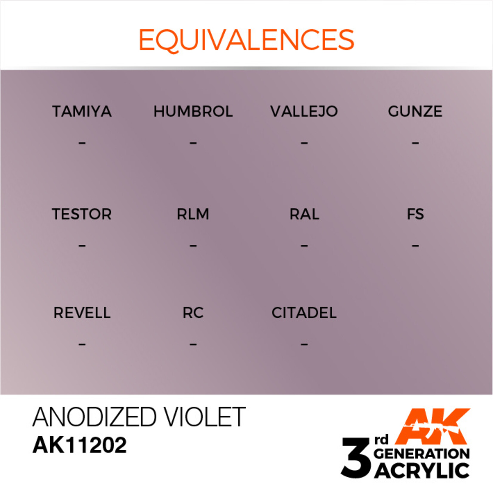 AK Interactive AK 3rd Gen Acrylics: Anodized Violet (17ml)