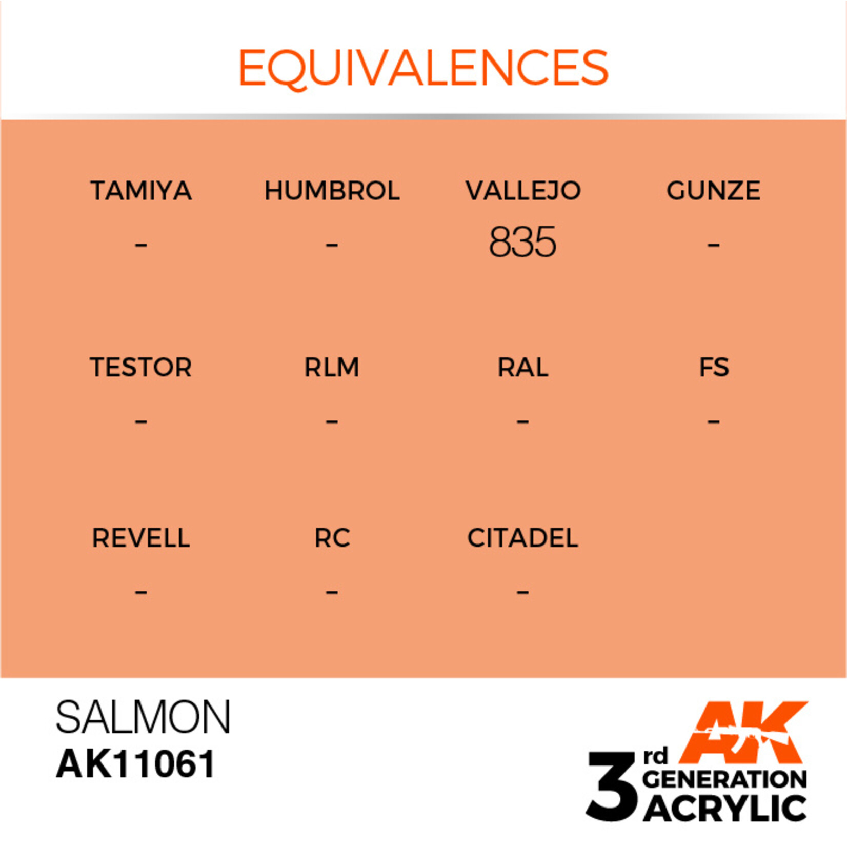 AK Interactive AK 3rd Gen Acrylics: Salmon (17ml)