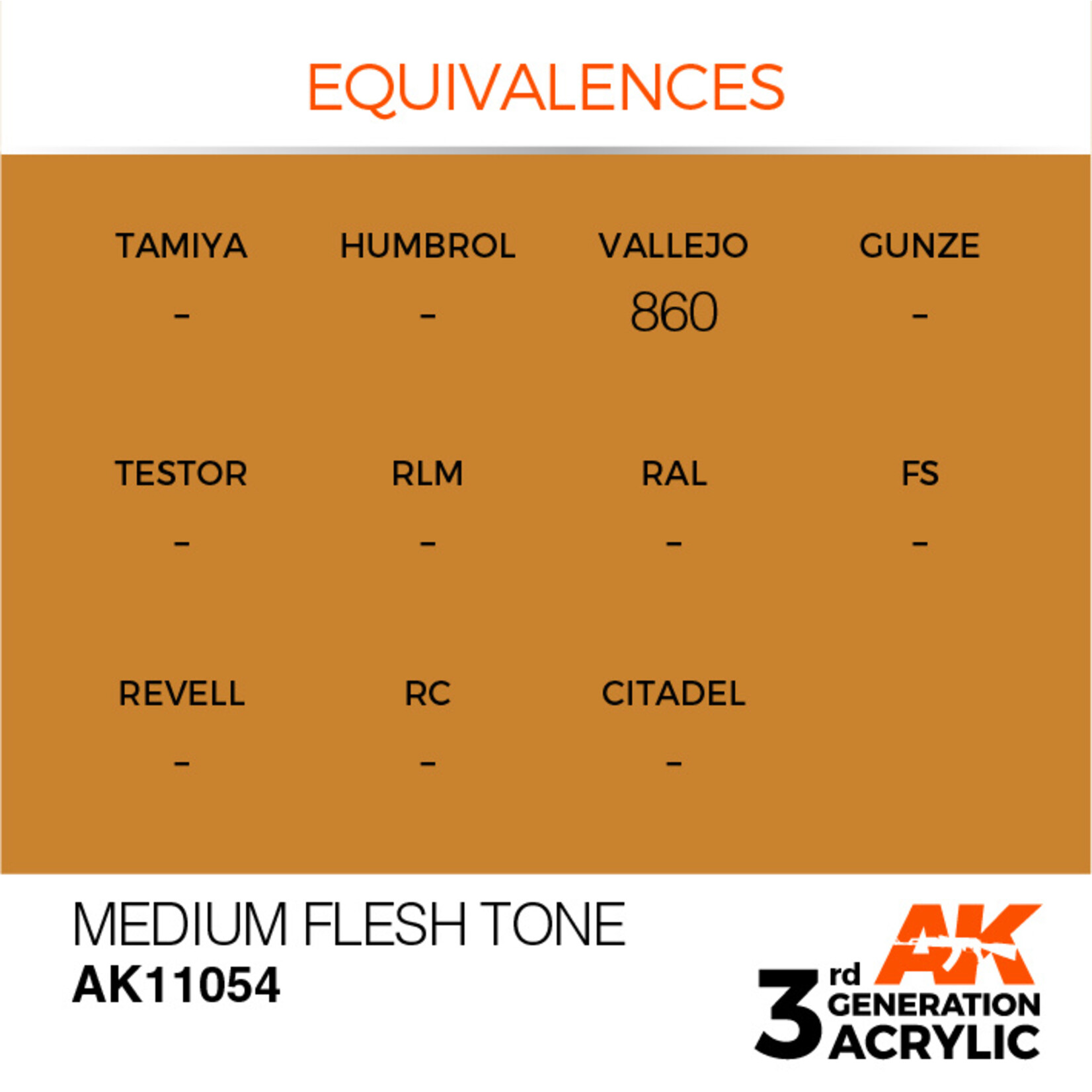 AK Interactive AK 3rd Gen Acrylics: Medium Flesh Tone (17ml)