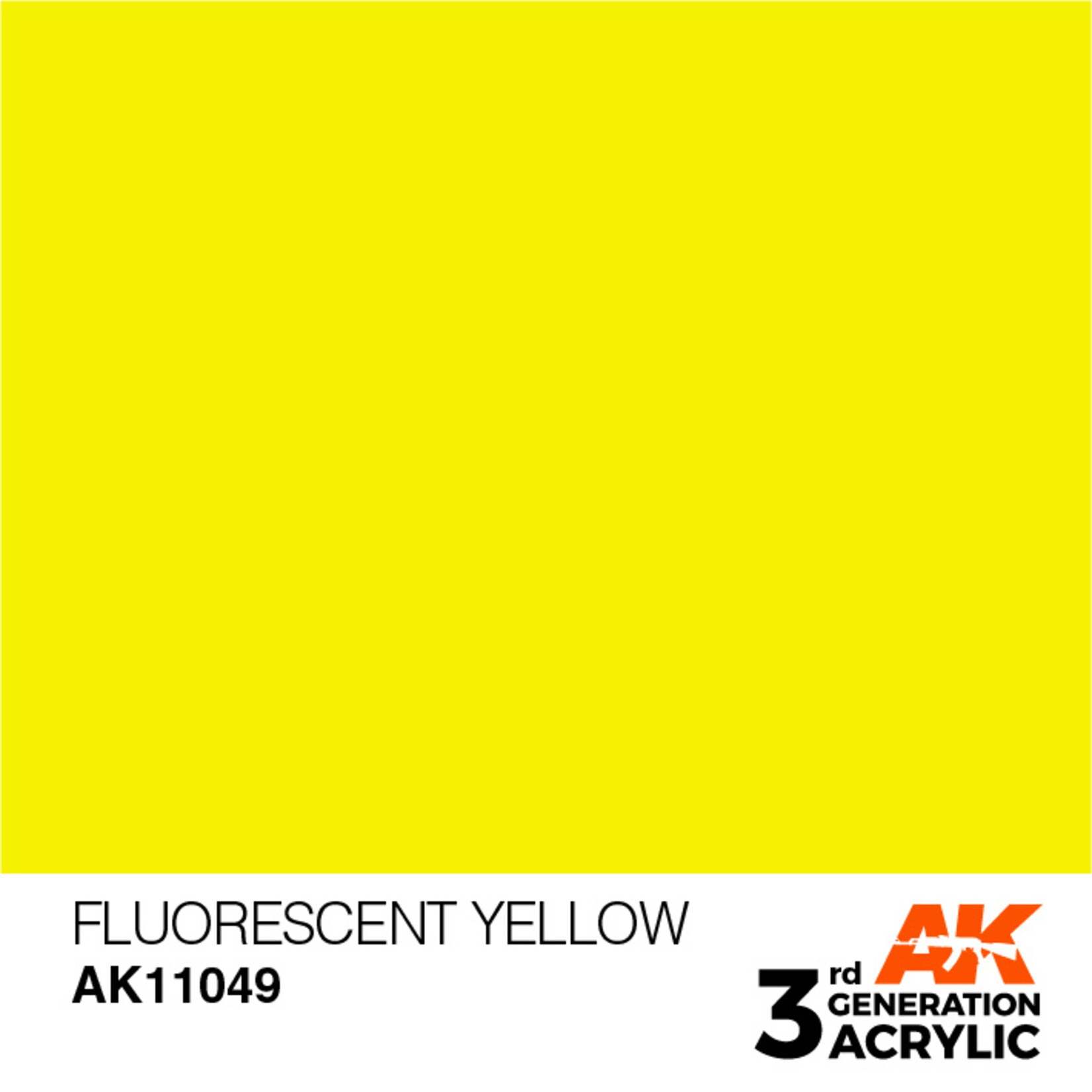 AK Interactive AK 3rd Gen Acrylics: Fluorescent Yellow (17ml)