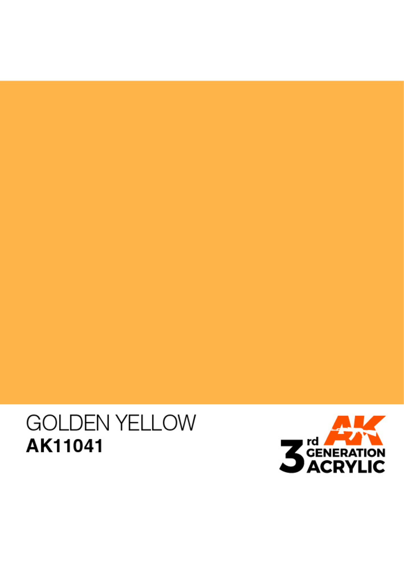 AK Interactive AK 3rd Gen Acrylics: Golden Yellow (17ml)