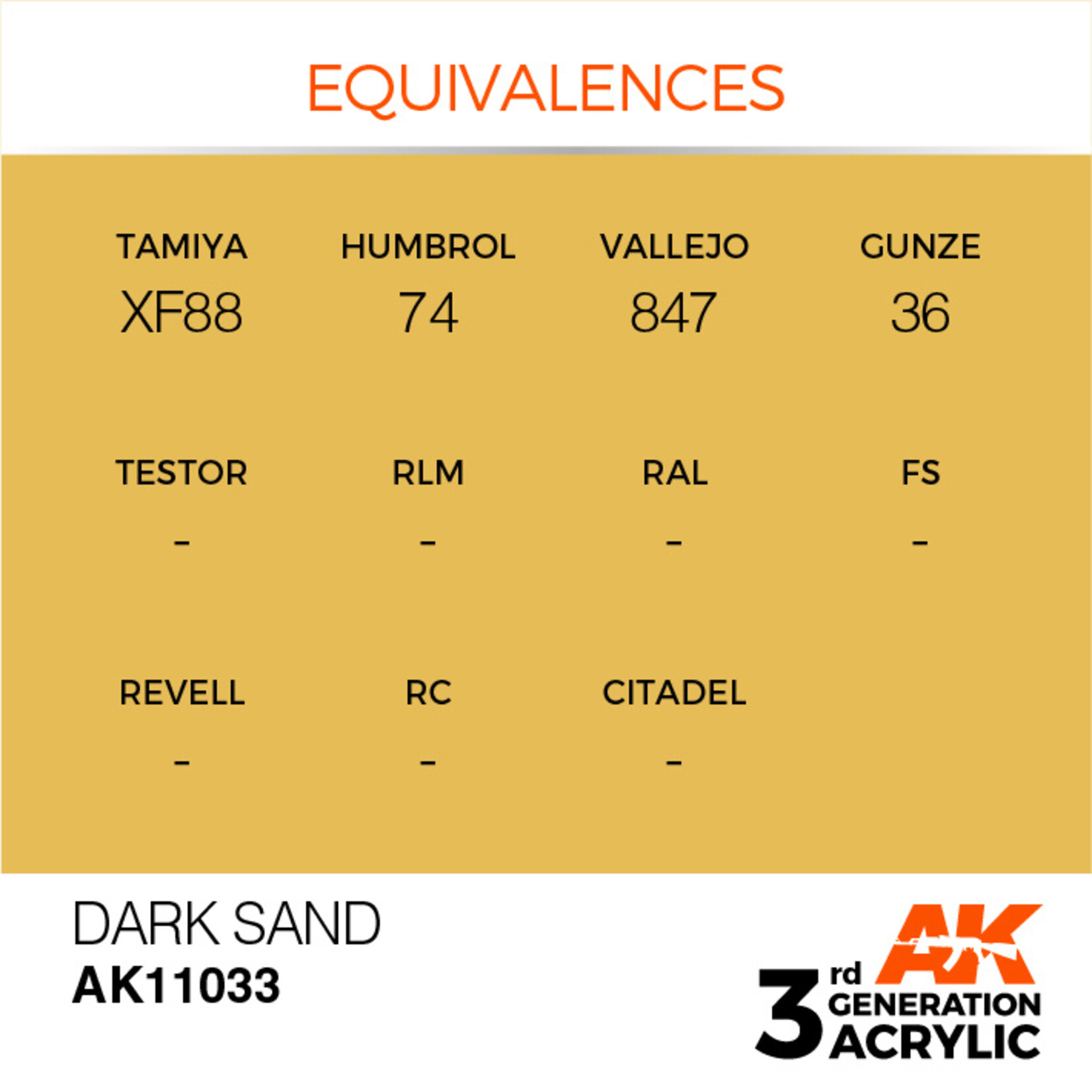 AK Interactive AK 3rd Gen Acrylics: Dark Sand (17ml)