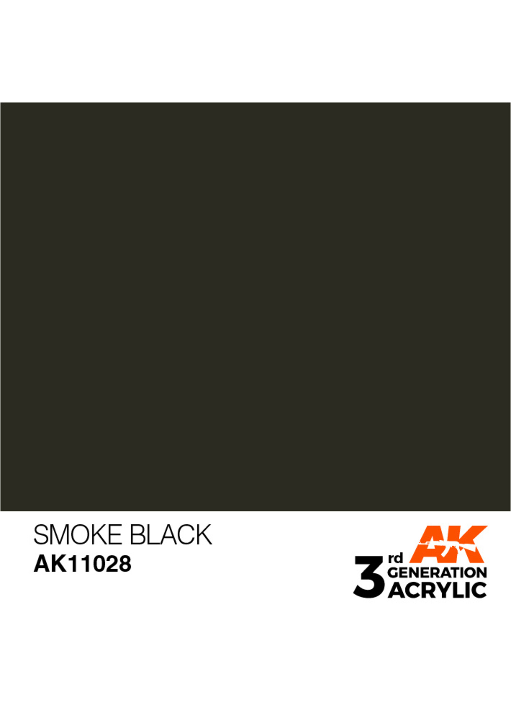 AK Interactive AK 3rd Gen Acrylics: Smoke Black (17ml)