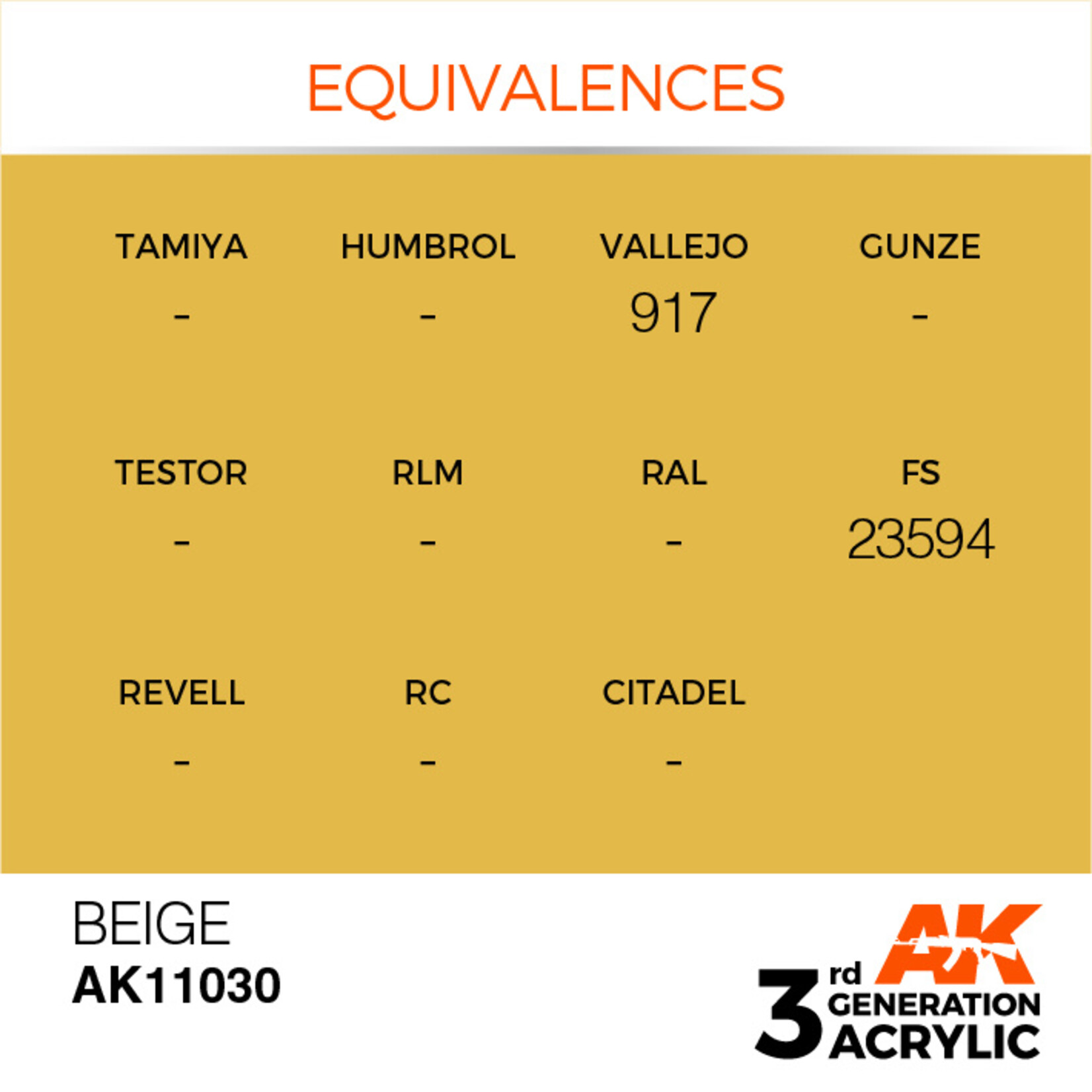 AK Interactive AK 3rd Gen Acrylics: Beige (17ml)