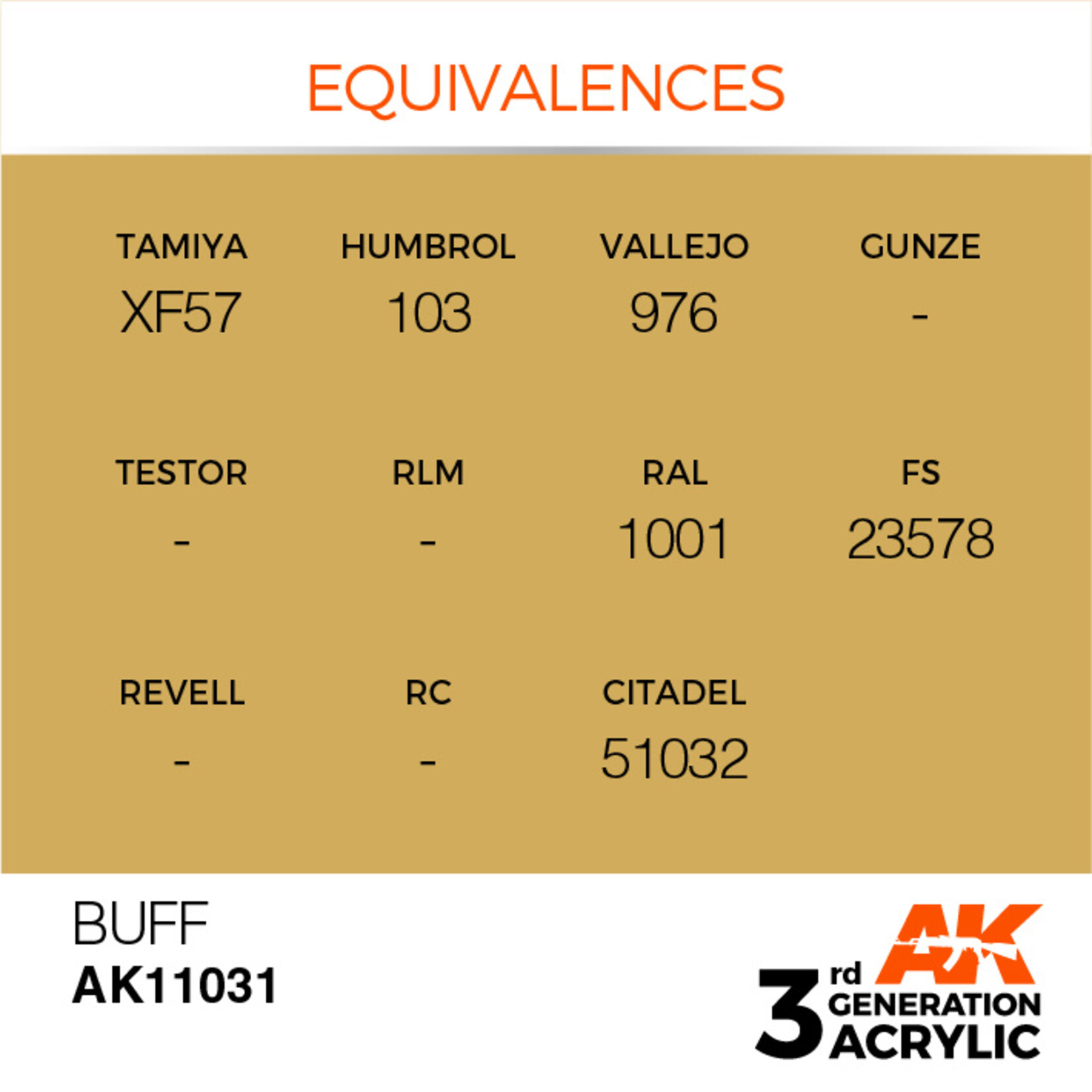 AK Interactive AK 3rd Gen Acrylics: Buff (17ml)