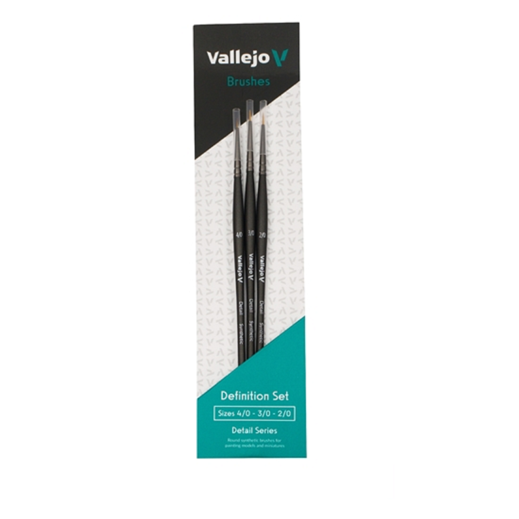 Vallejo Vallejo Brush Set - Definition Detail Series 4/0, 3/0, 2/0