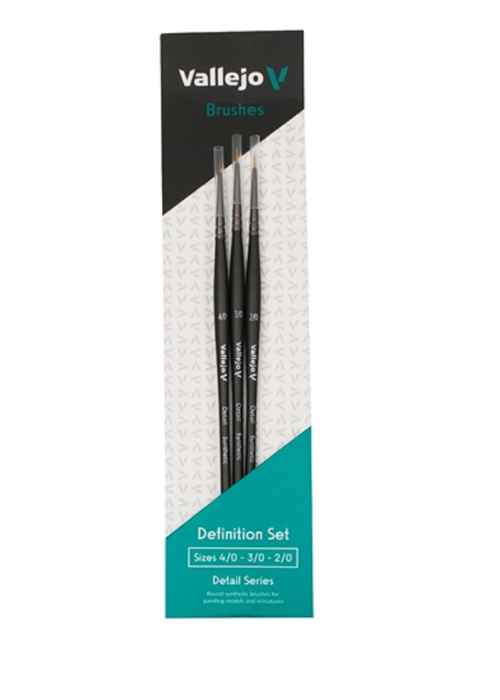 Vallejo Vallejo Brush Set - Definition Detail Series 4/0, 3/0, 2/0