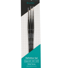 Vallejo Vallejo Brushes Definition Set - Synthetic Toray 4/0, 3/0, 2/0