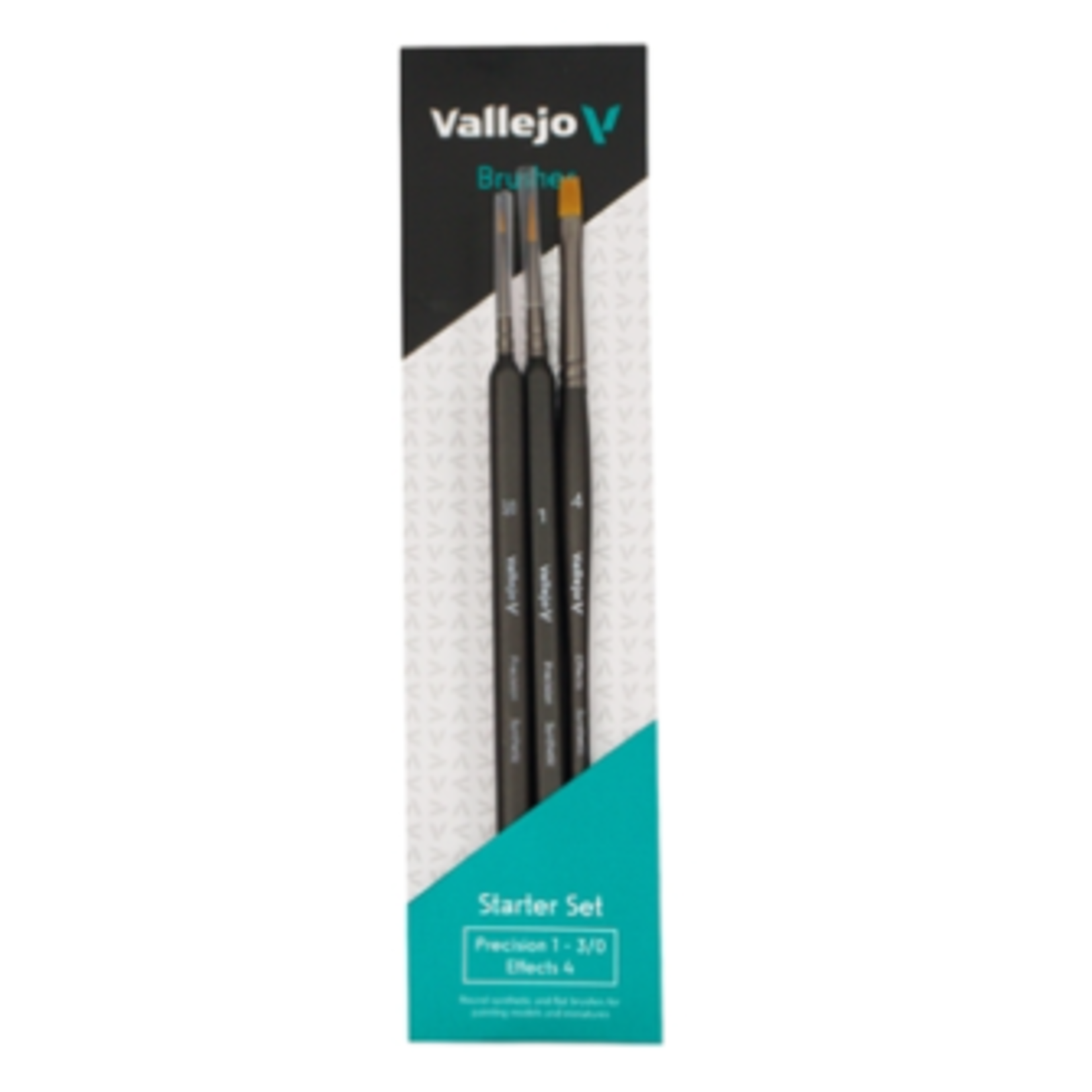 Vallejo Vallejo Brush Set - Starter Set 3/0, 1, 4