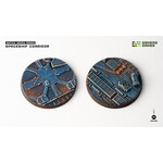 Gamers Grass Spaceship Corridor Bases Pre-Painted (2x 60mm Round )