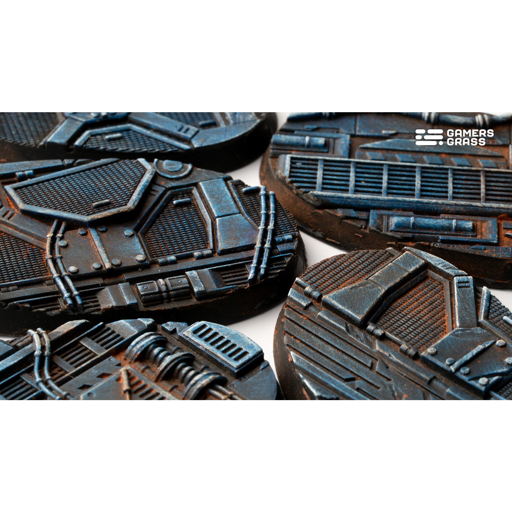 Gamers Grass Spaceship Corridor Bases Pre-Painted (4x 60mm Oval)