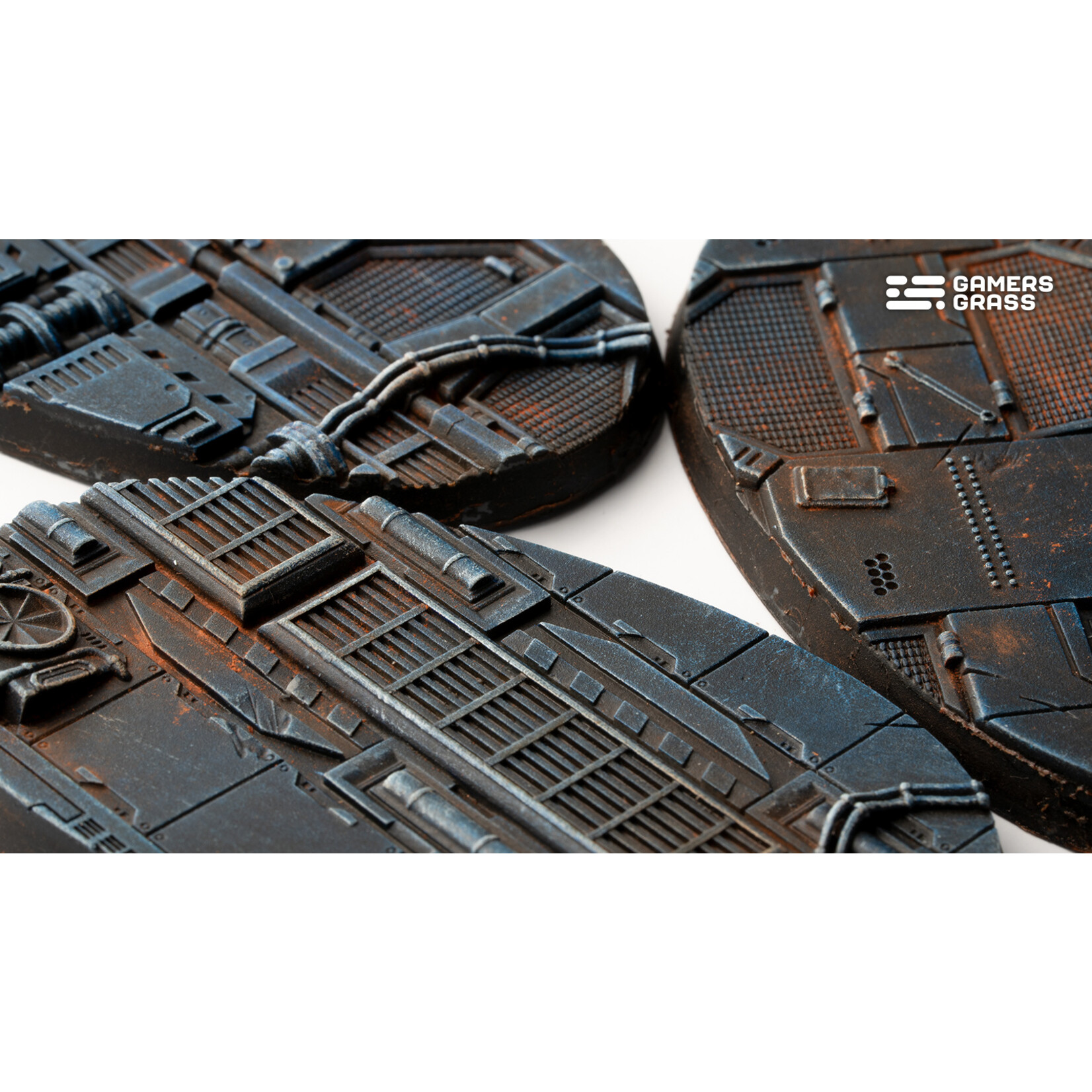 Gamers Grass Spaceship Corridor Bases Pre-Painted (3x 75mm Oval)