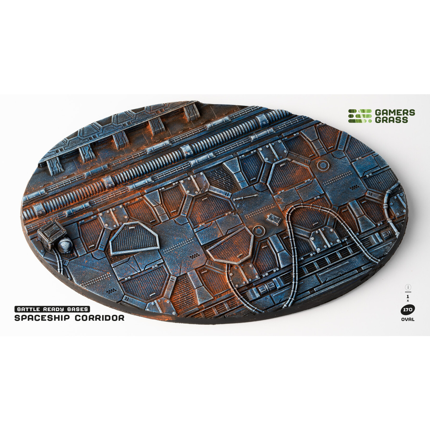 Gamers Grass Spaceship Corridor Bases Pre-Painted (1x 170mm Oval)
