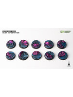Gamers Grass Alien Infestation Bases Pre-Painted (10x 25mm Round )