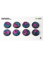 Gamers Grass Alien Infestation Bases Pre-Painted (8x 32mm Round )