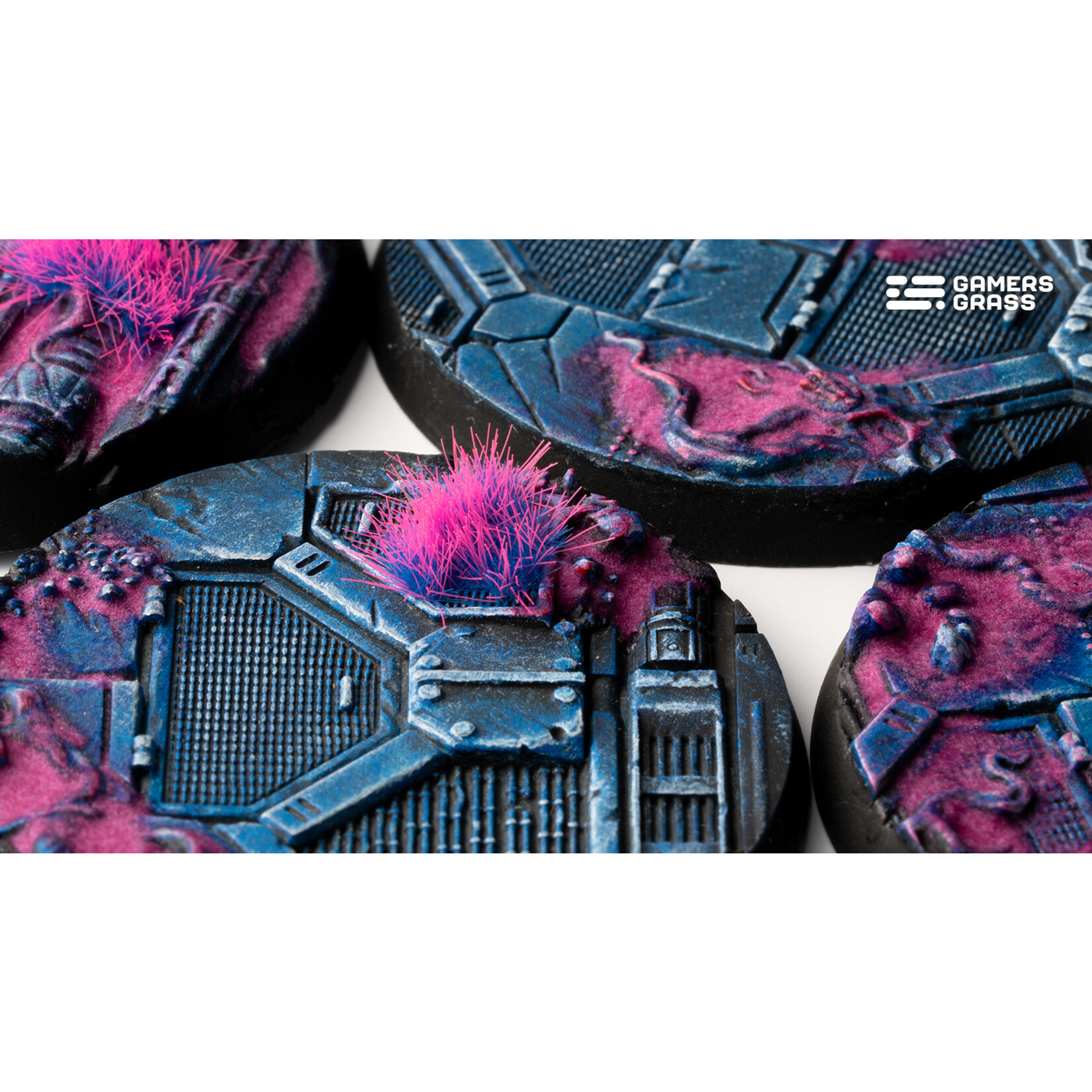 Gamers Grass Alien Infestation Bases Pre-Painted (3x 50mm Round )