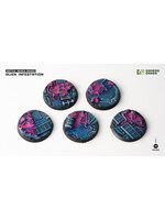 Gamers Grass Alien Infestation Bases Pre-Painted (5x 40mm Round)
