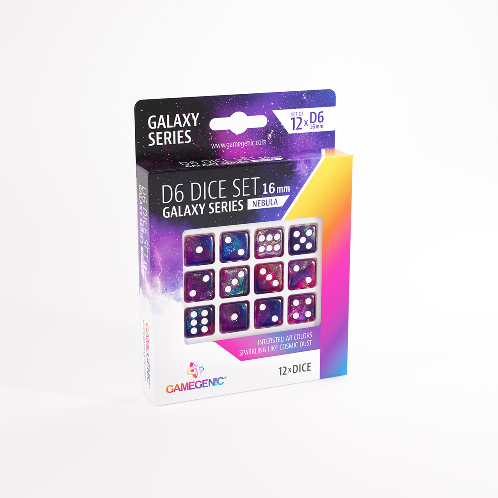 Gamegenic Gamegenic D6 Dice Set 12pcs Galaxy Series: Nebula