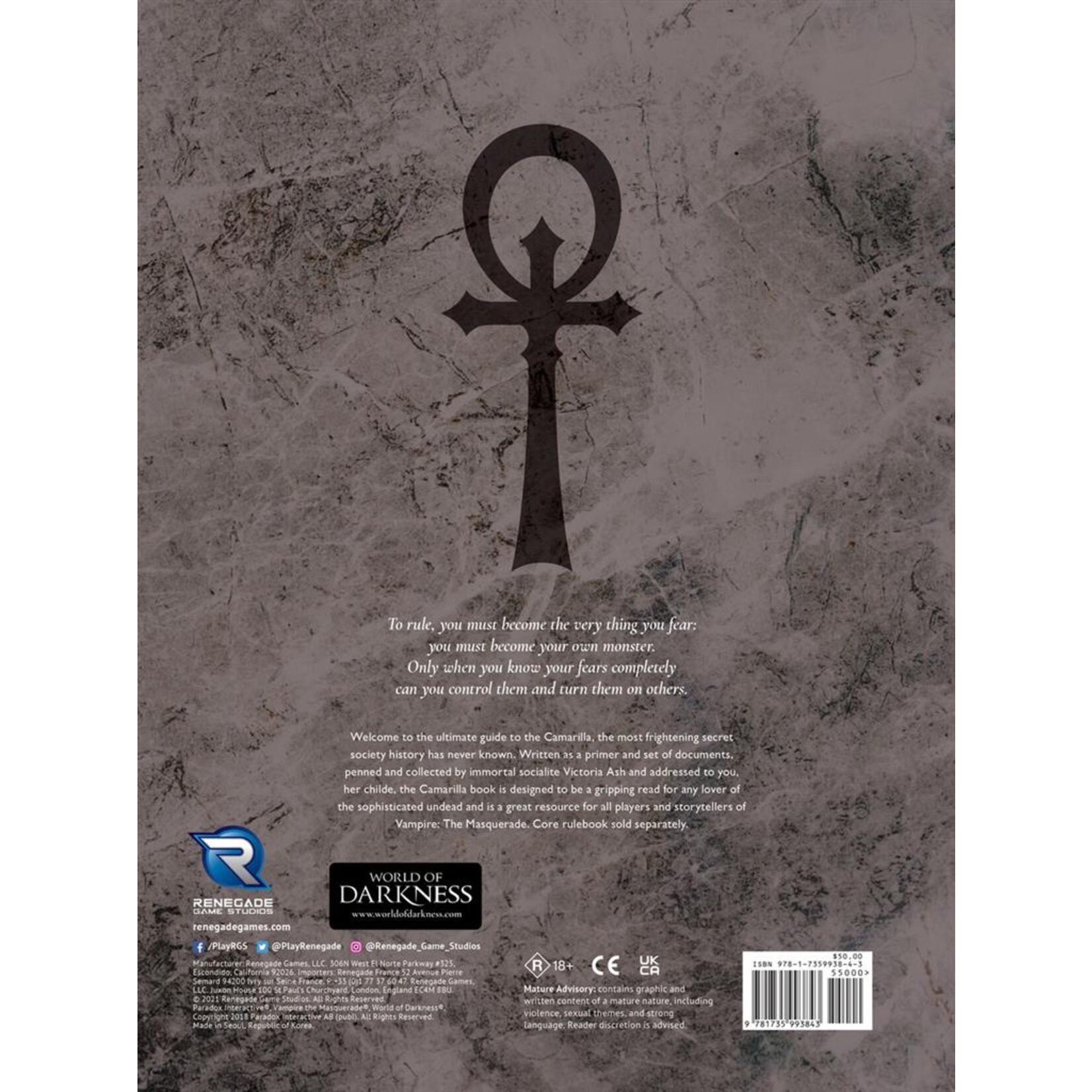 Renegade Games Vampire: The Masquerade 5th Ed. Camarilla (EN) @