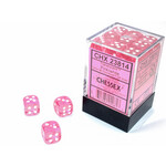 Chessex Chessex 36 x D6 Set Translucent 12mm - Pink/White