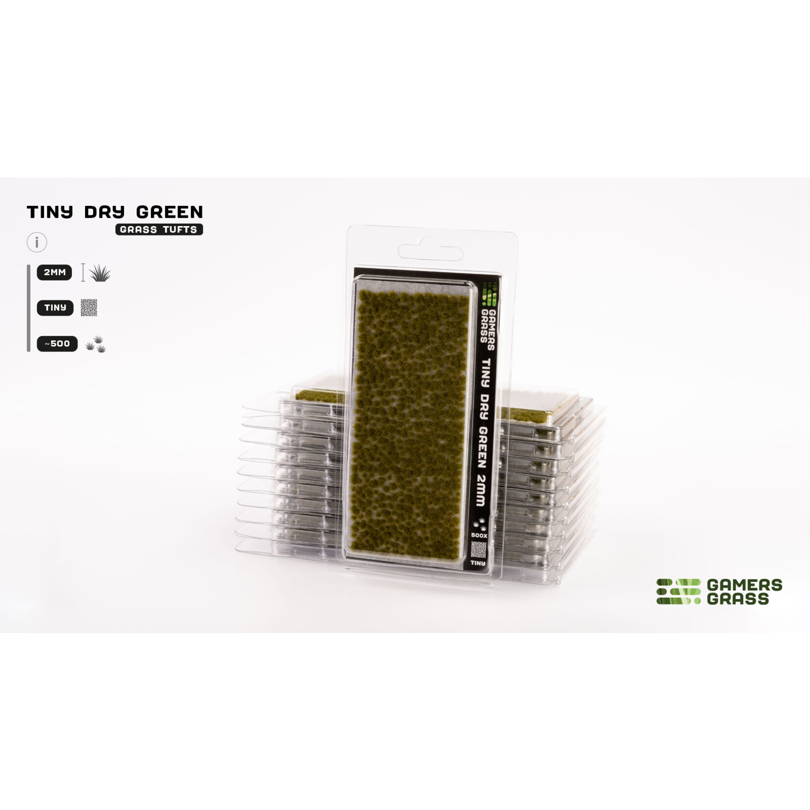 Gamers Grass Dry Green Tufts Tiny (2mm)