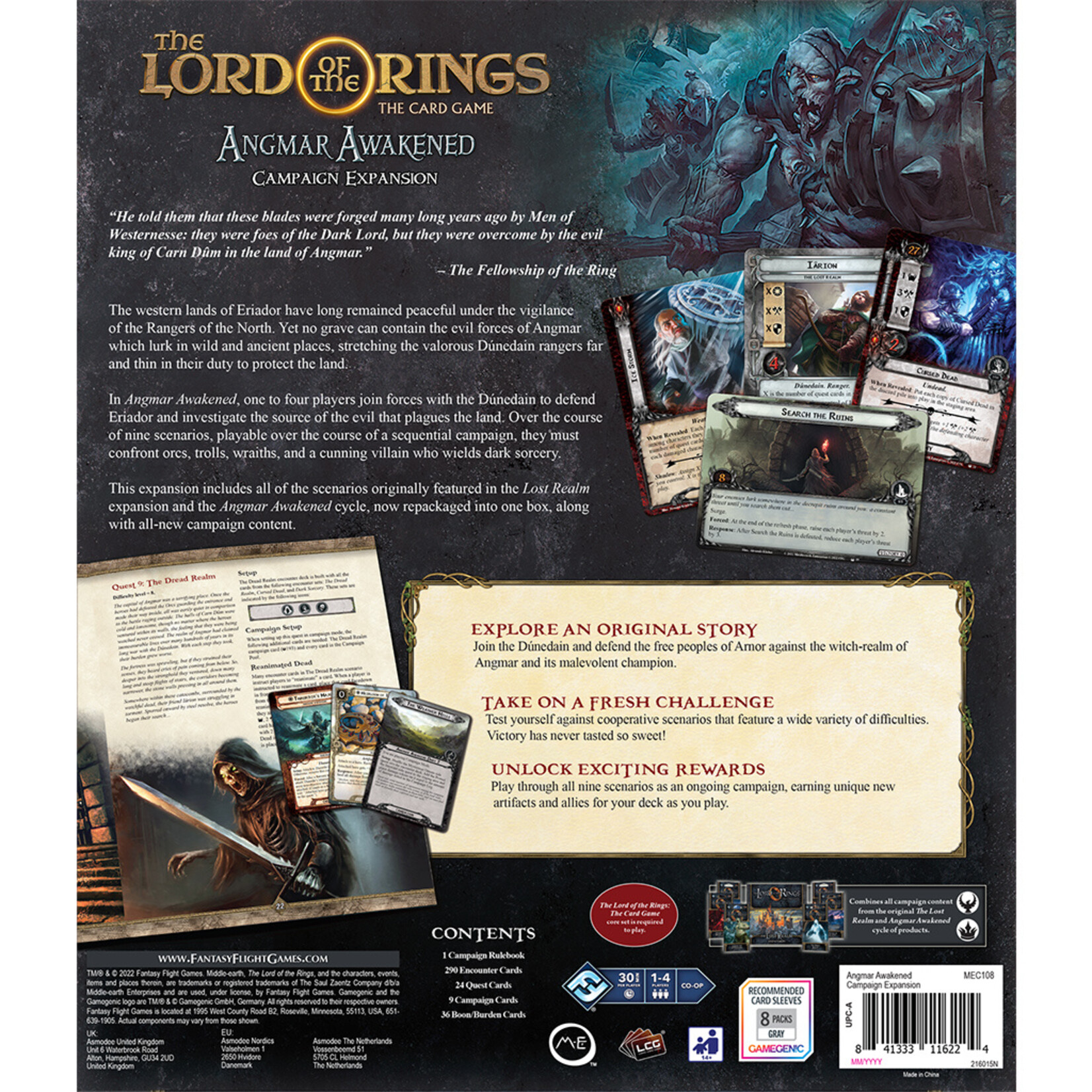 Fantasy Flight Games Lord of the Rings LCG: Angmar Awakened Campaign Expansion (EN)