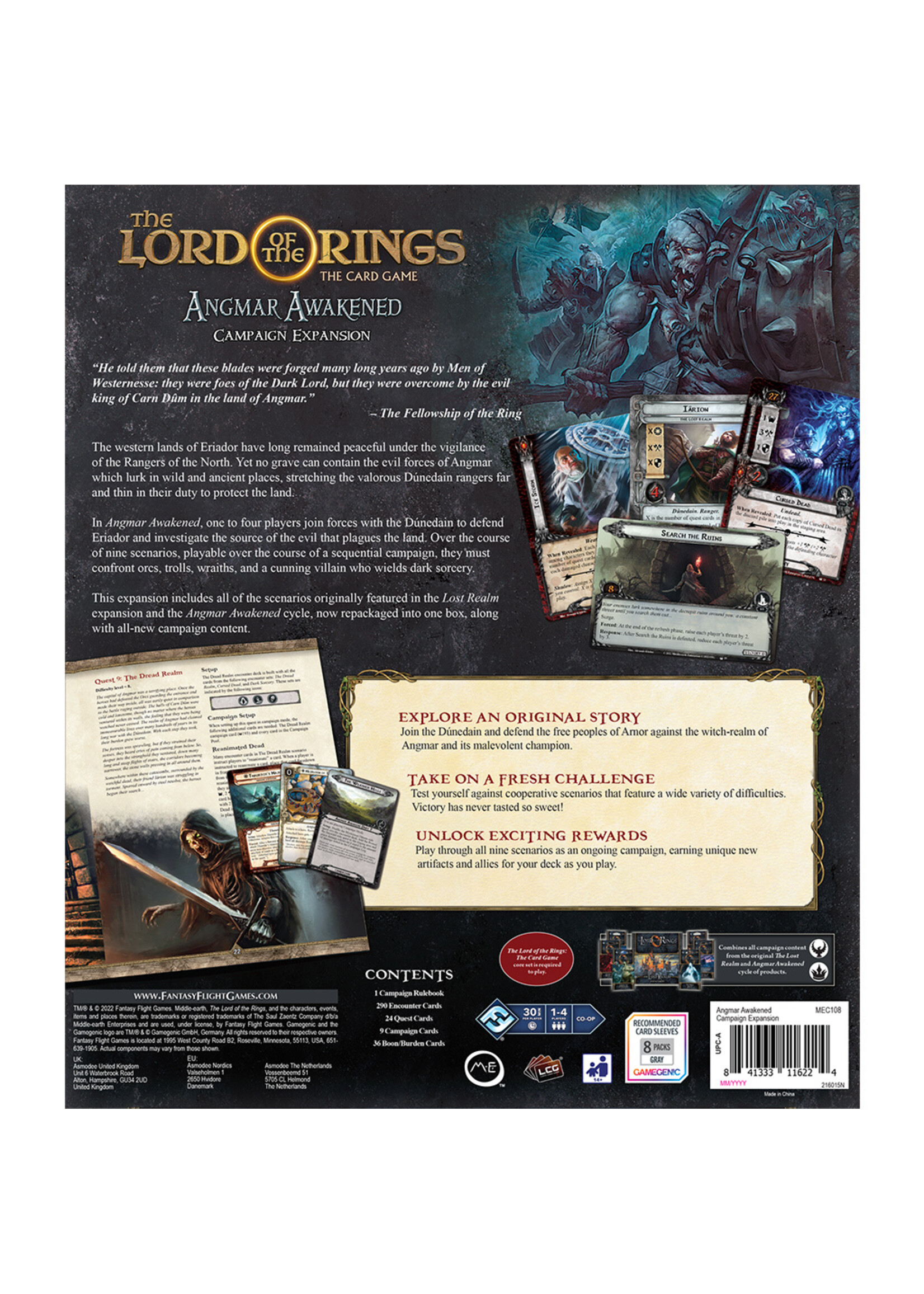 Fantasy Flight Games Lord of the Rings LCG: Angmar Awakened Campaign Expansion (EN)