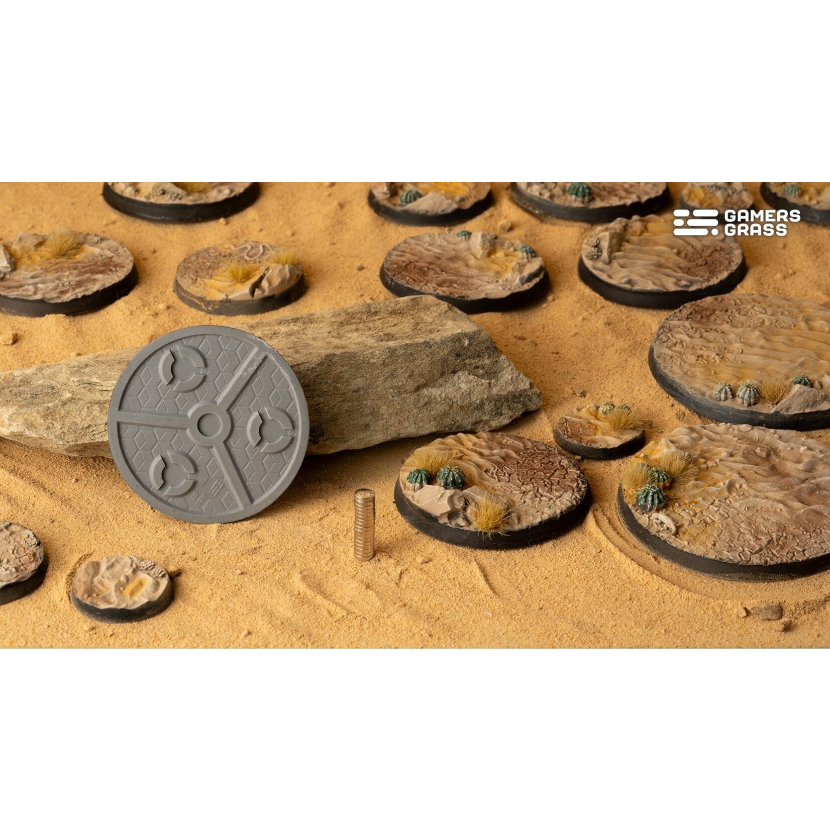 Gamers Grass Deserts of Maahl Bases Pre-Painted (3x 50mm Round)