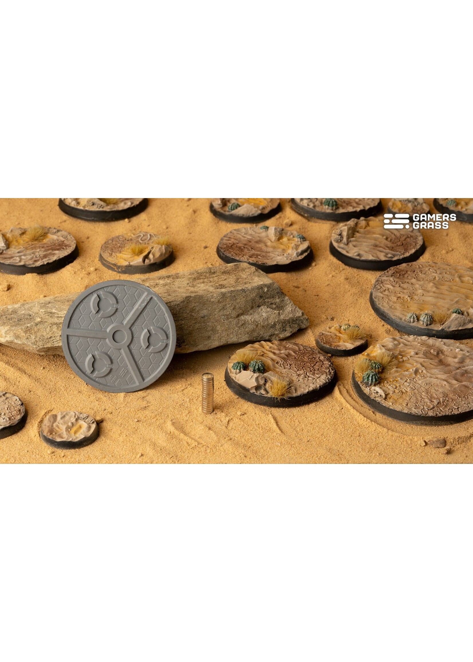 Gamers Grass Deserts of Maahl Bases Pre-Painted (3x 50mm Round)